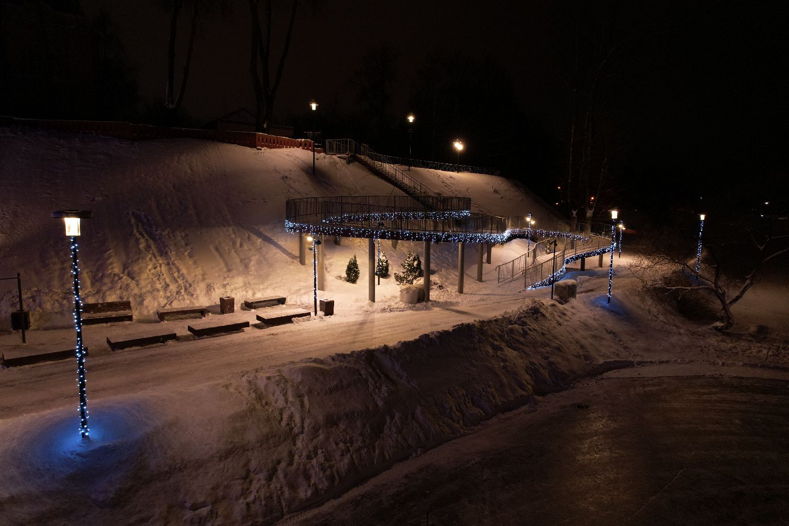 видео с коптера, сергиев посад, зима, благоустройство,