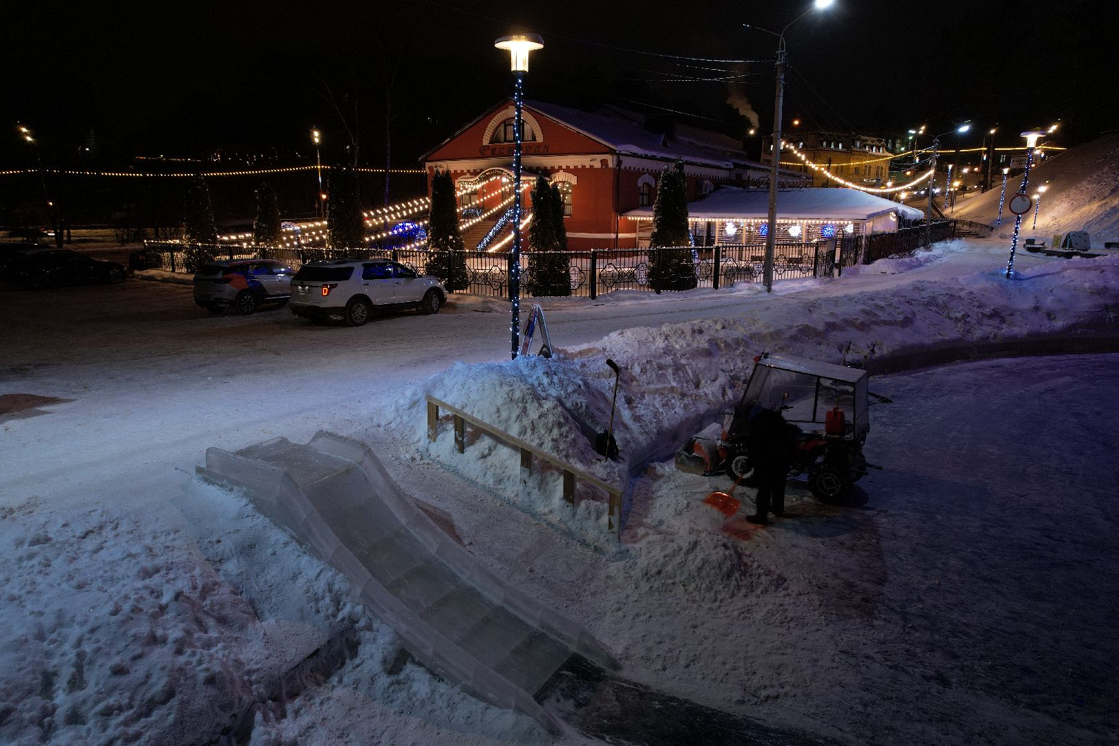 видео с коптера, сергиев посад, зима, благоустройство,