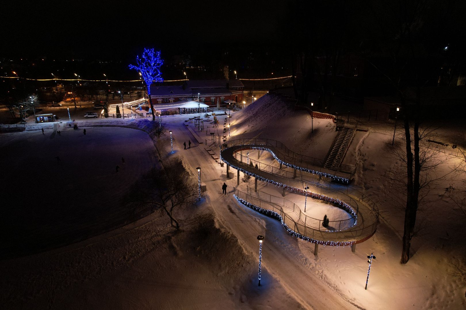 видео с коптера, сергиев посад, зима, благоустройство,