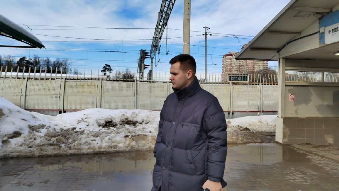 Пушкино, Пушкинский округ, Пушкинский, РЖД, жд станция, транспорт, Весна в Подмосковье, электропоезд