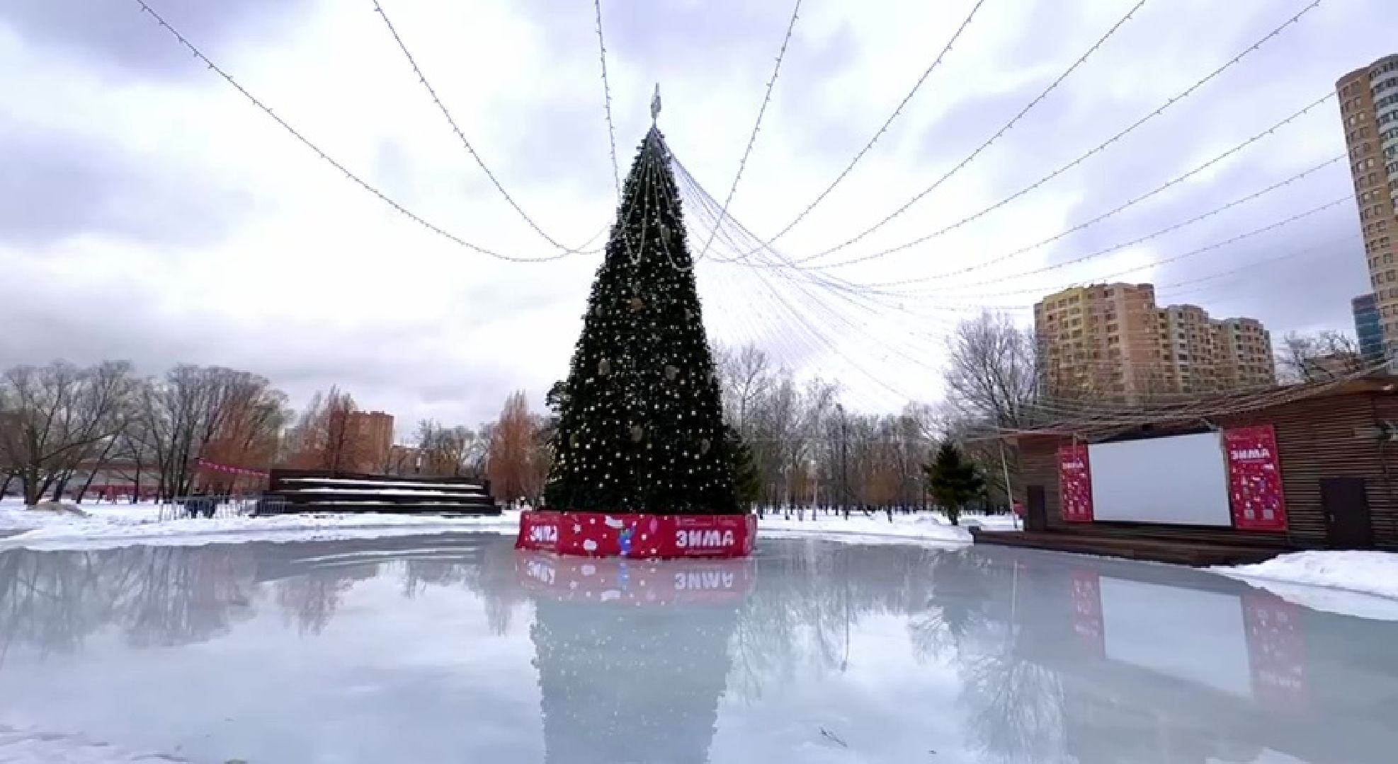 Реутов, парки, Фабричный пруд, центральный городской парк, Дед Мороз, дед мороз рекомендует, конкурс, наклейка,