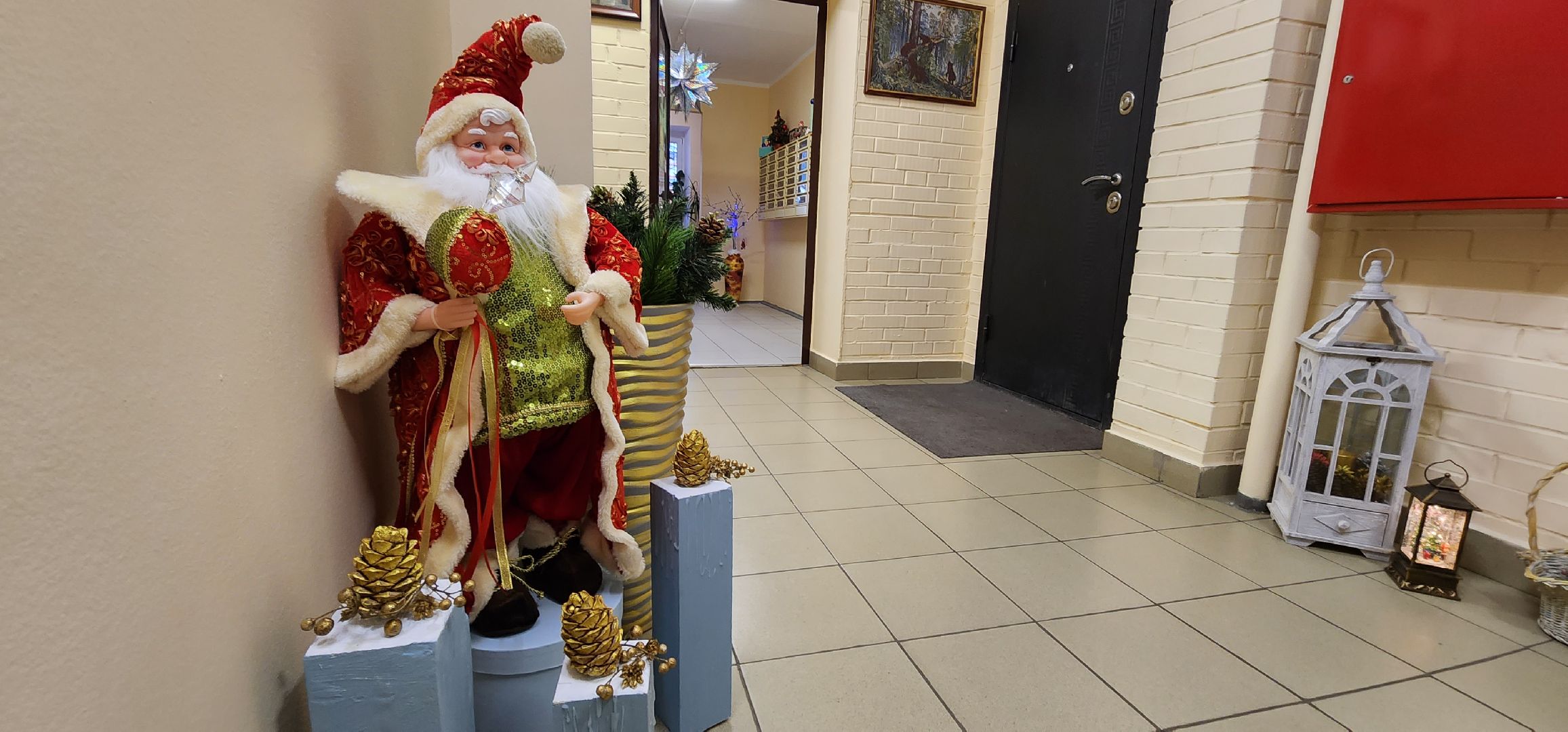 новогодний подъезд, праздничное настроение, Домодедово,