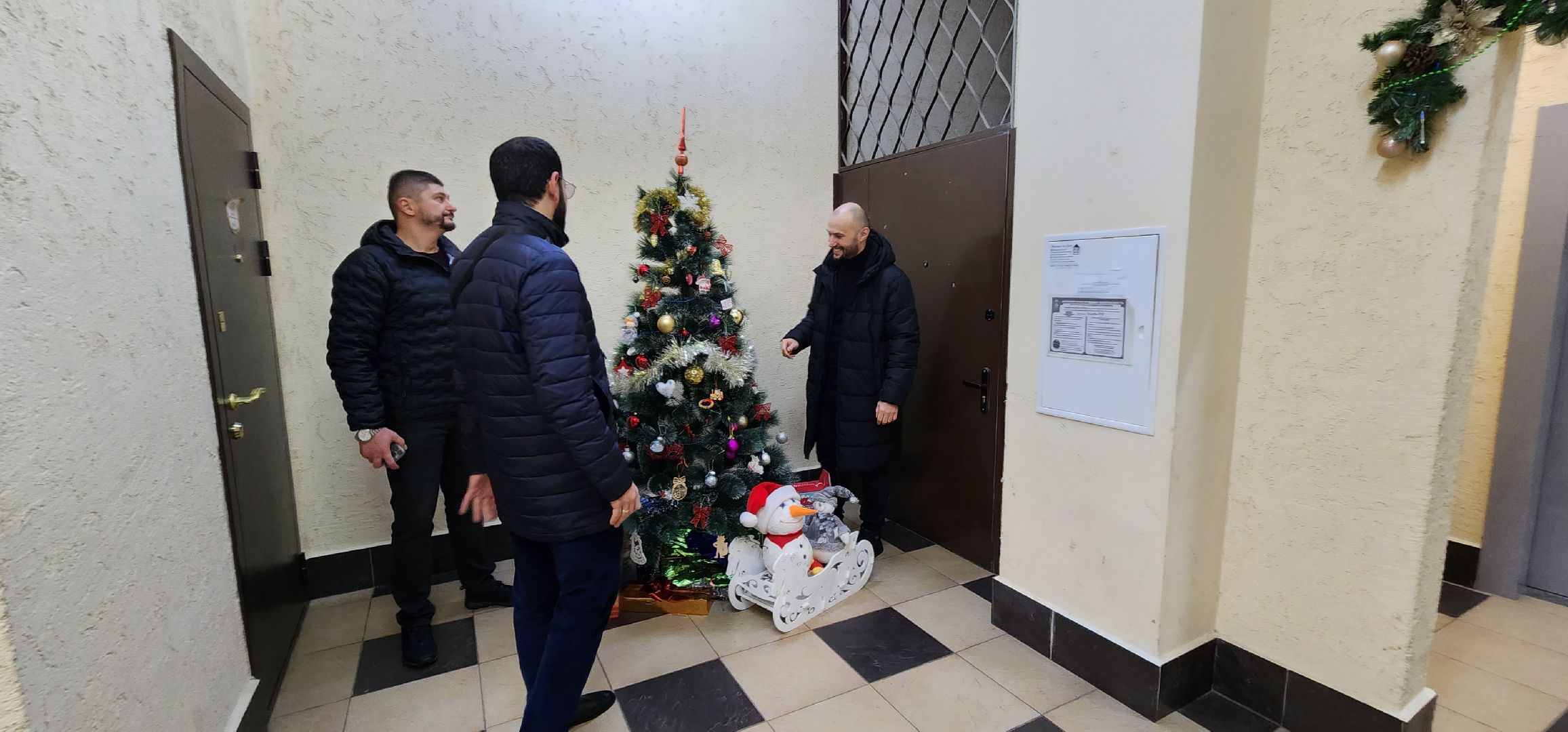 новогодний подъезд, праздничное настроение, Домодедово,