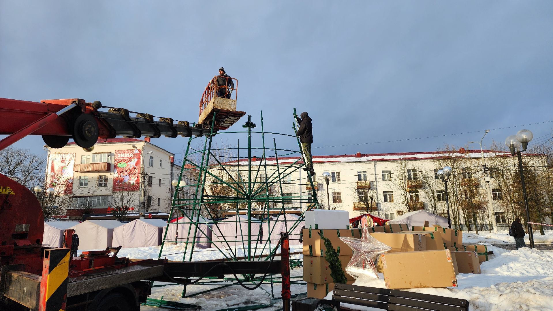 Солнечногорск, Новый год, советская площадь, Общество, елка главы,