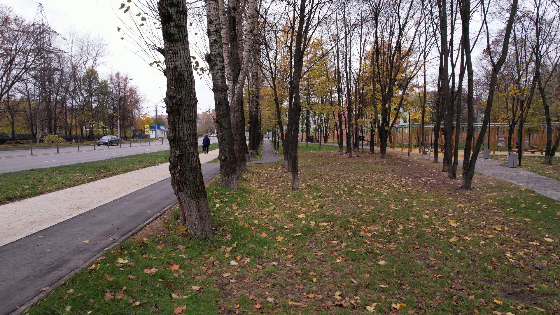 видео с коптера, сквер, котельники,