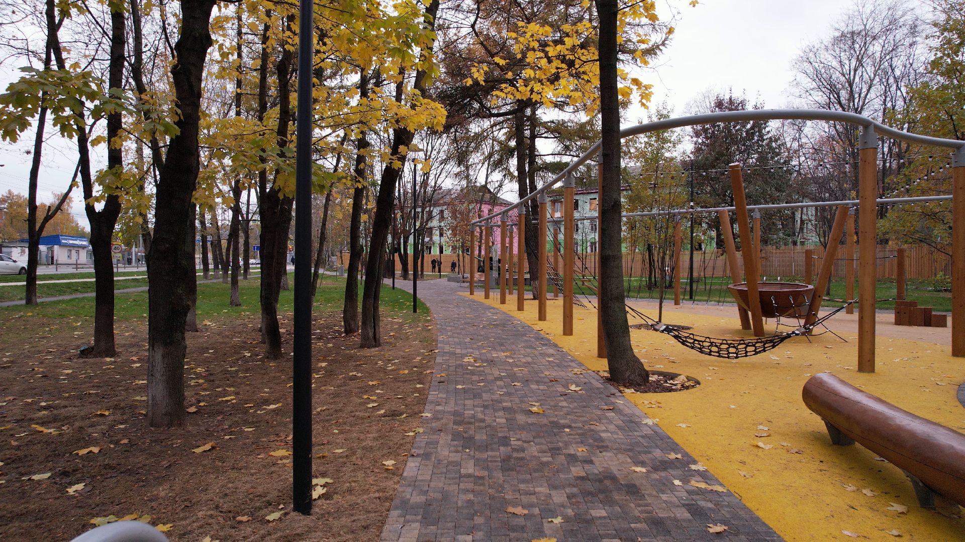 видео с коптера, сквер, котельники,