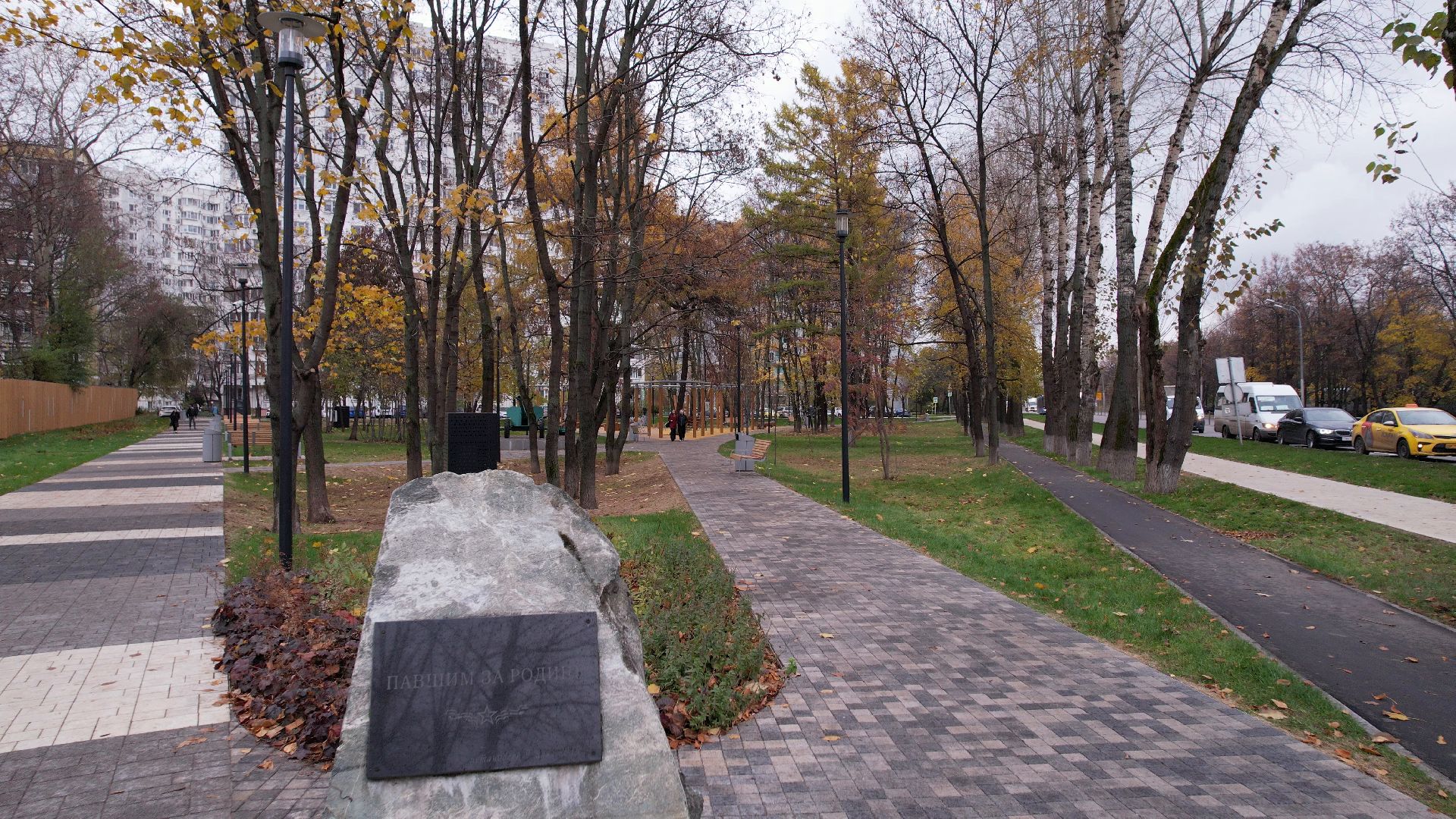 видео с коптера, сквер, котельники,