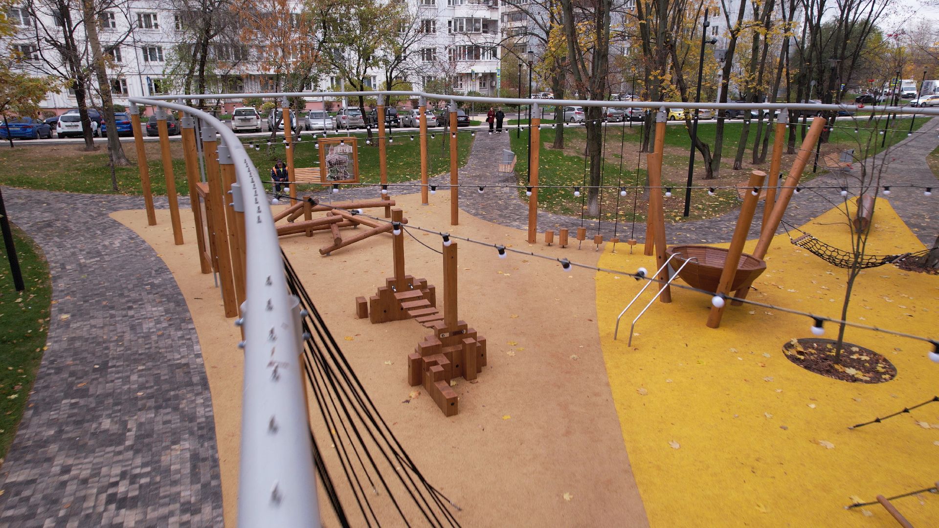 видео с коптера, сквер, котельники,