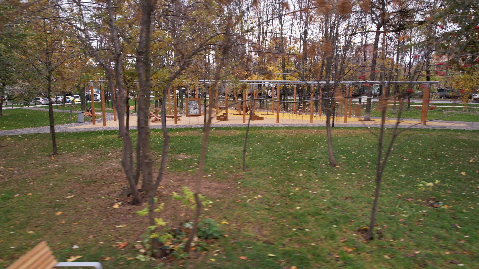 видео с коптера, сквер, котельники,