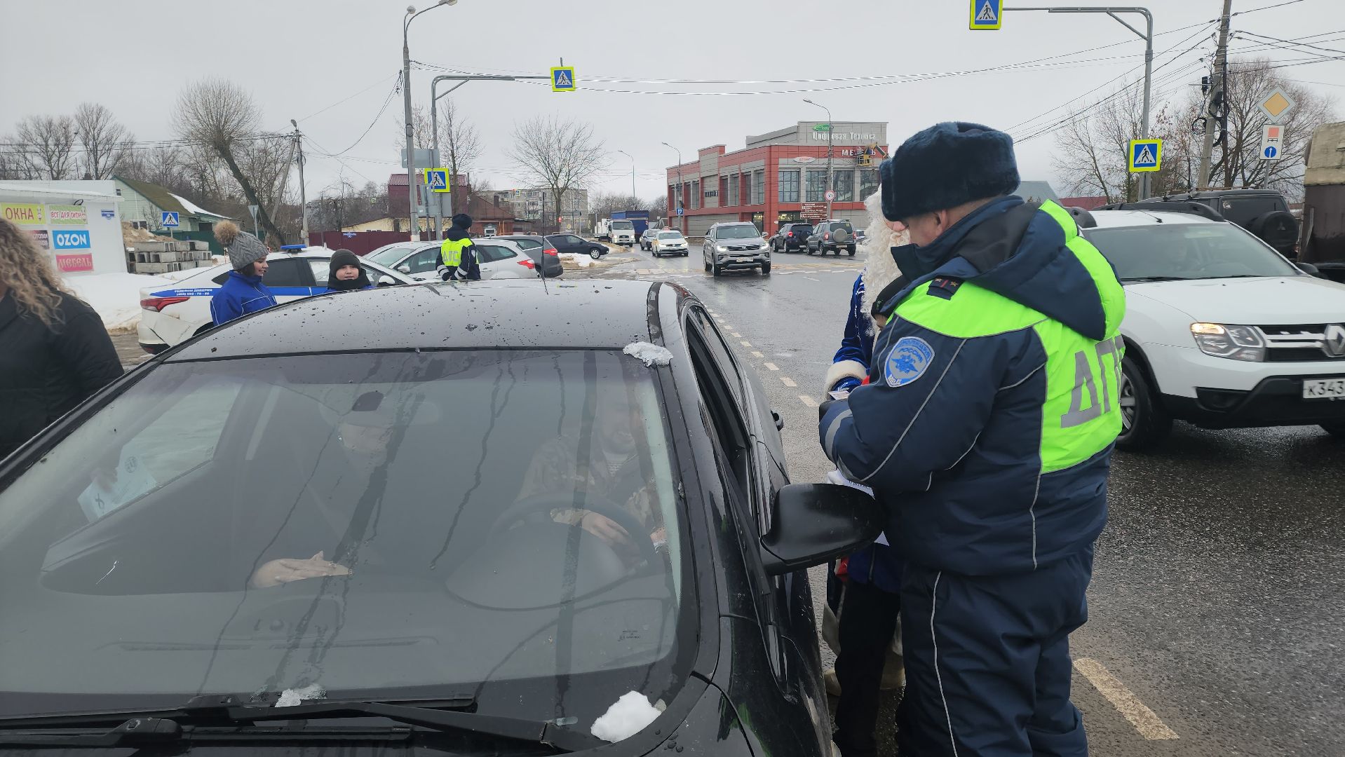 кашира, гаи, новогодняя акция, юид, безопасность дорожного движения, письмо водителю, мандарины,
