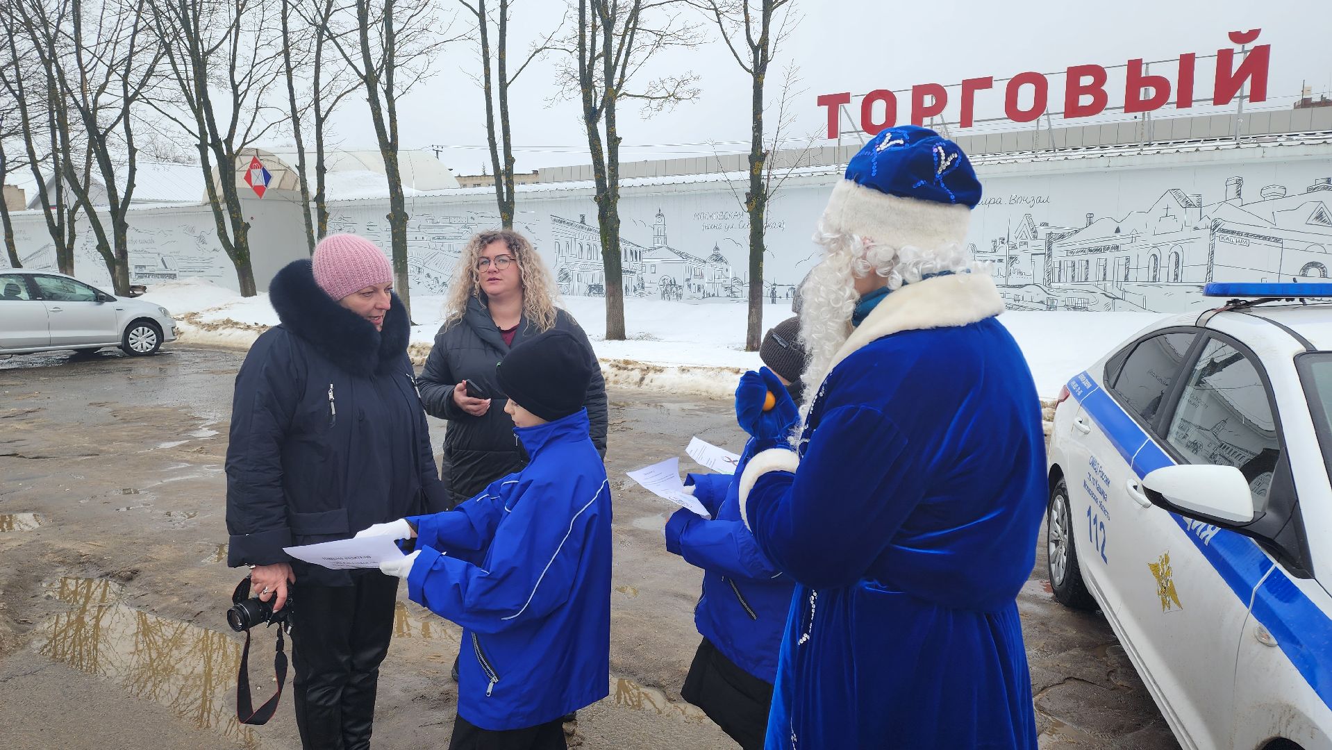 кашира, гаи, новогодняя акция, юид, безопасность дорожного движения, письмо водителю, мандарины,