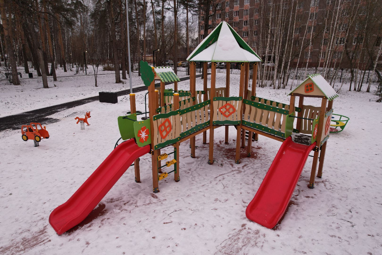 видео с коптера, ногинск, парк,