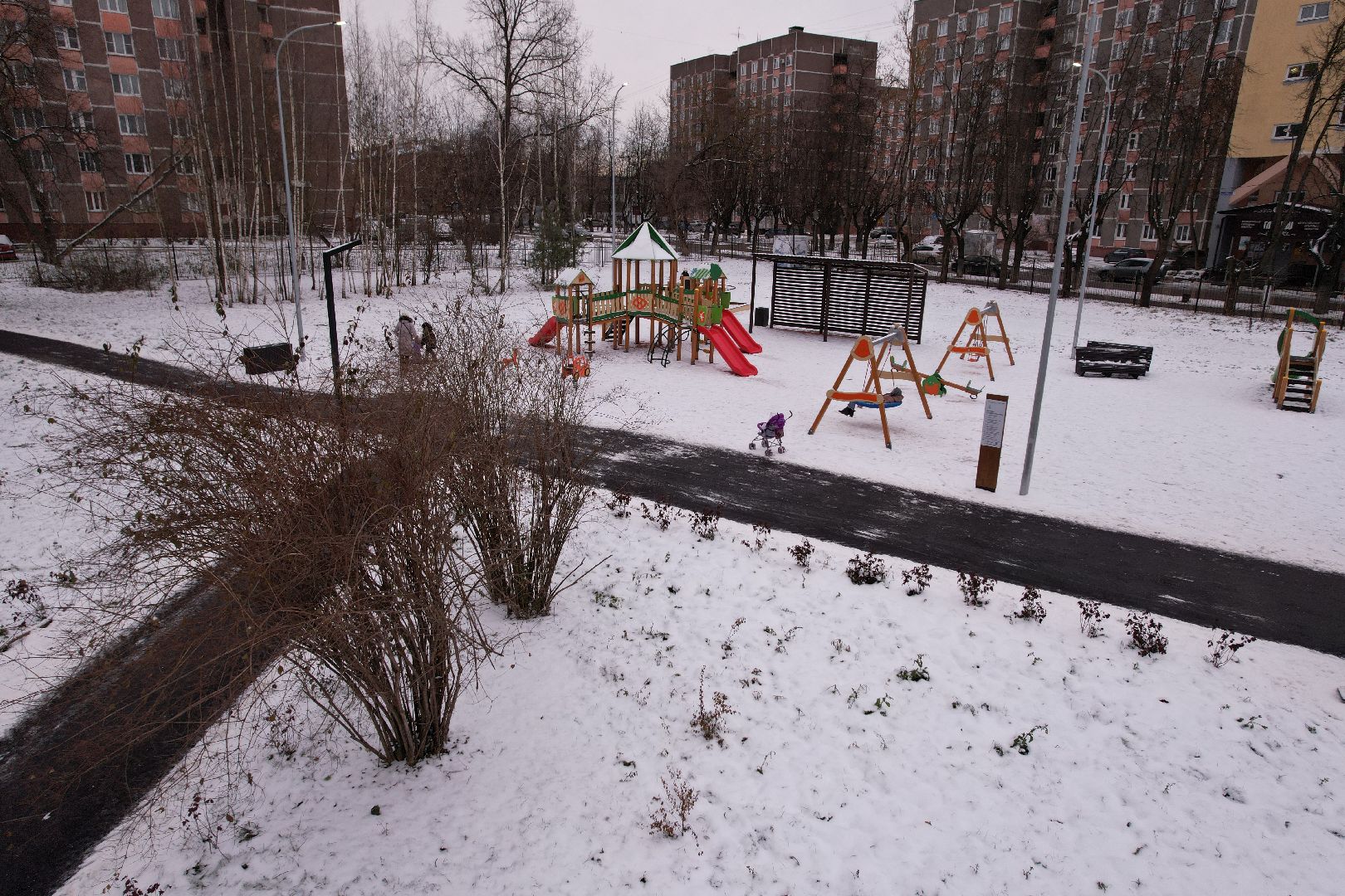 видео с коптера, ногинск, парк,