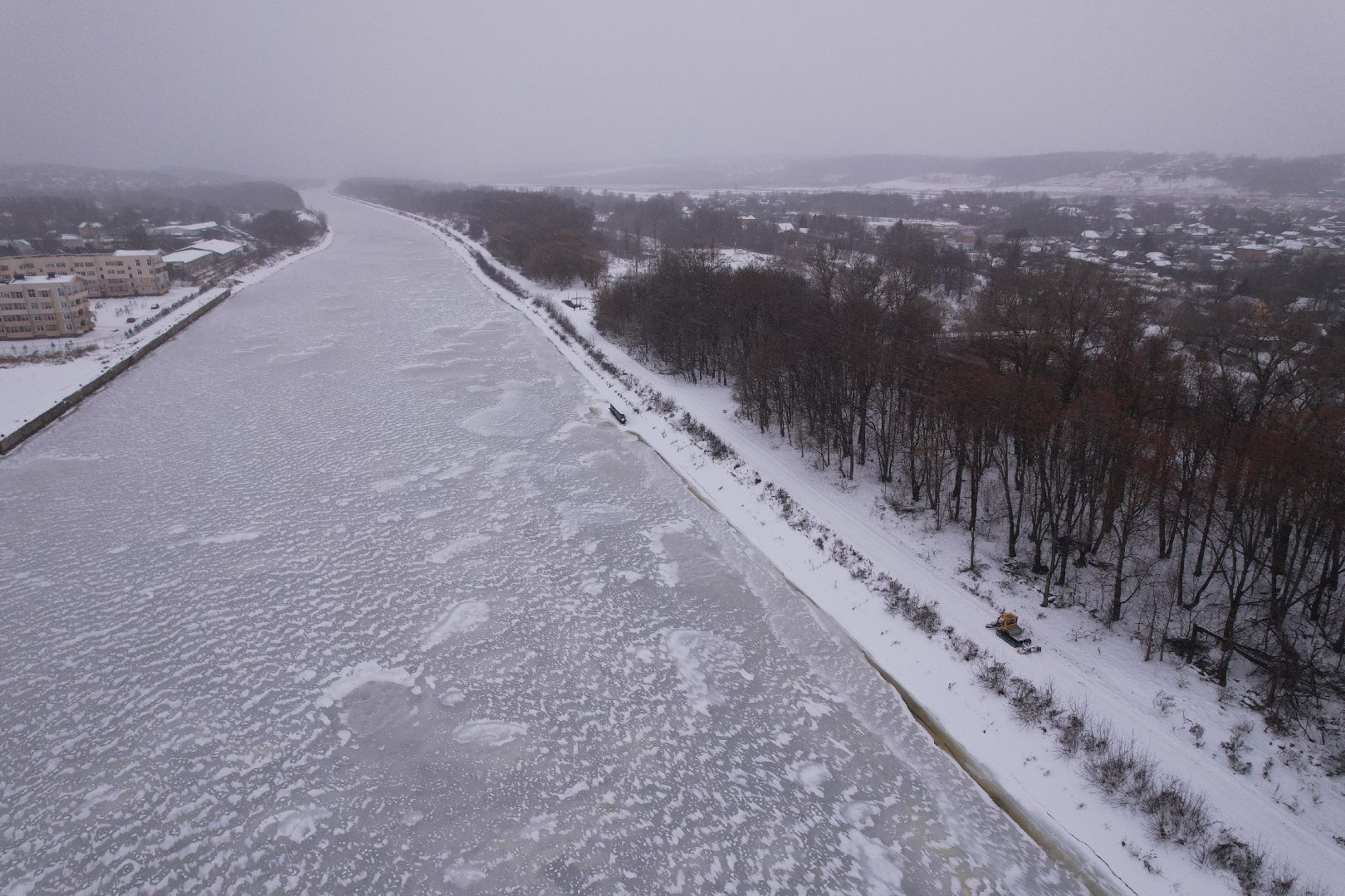 видео с коптера, вело1, лыжи,