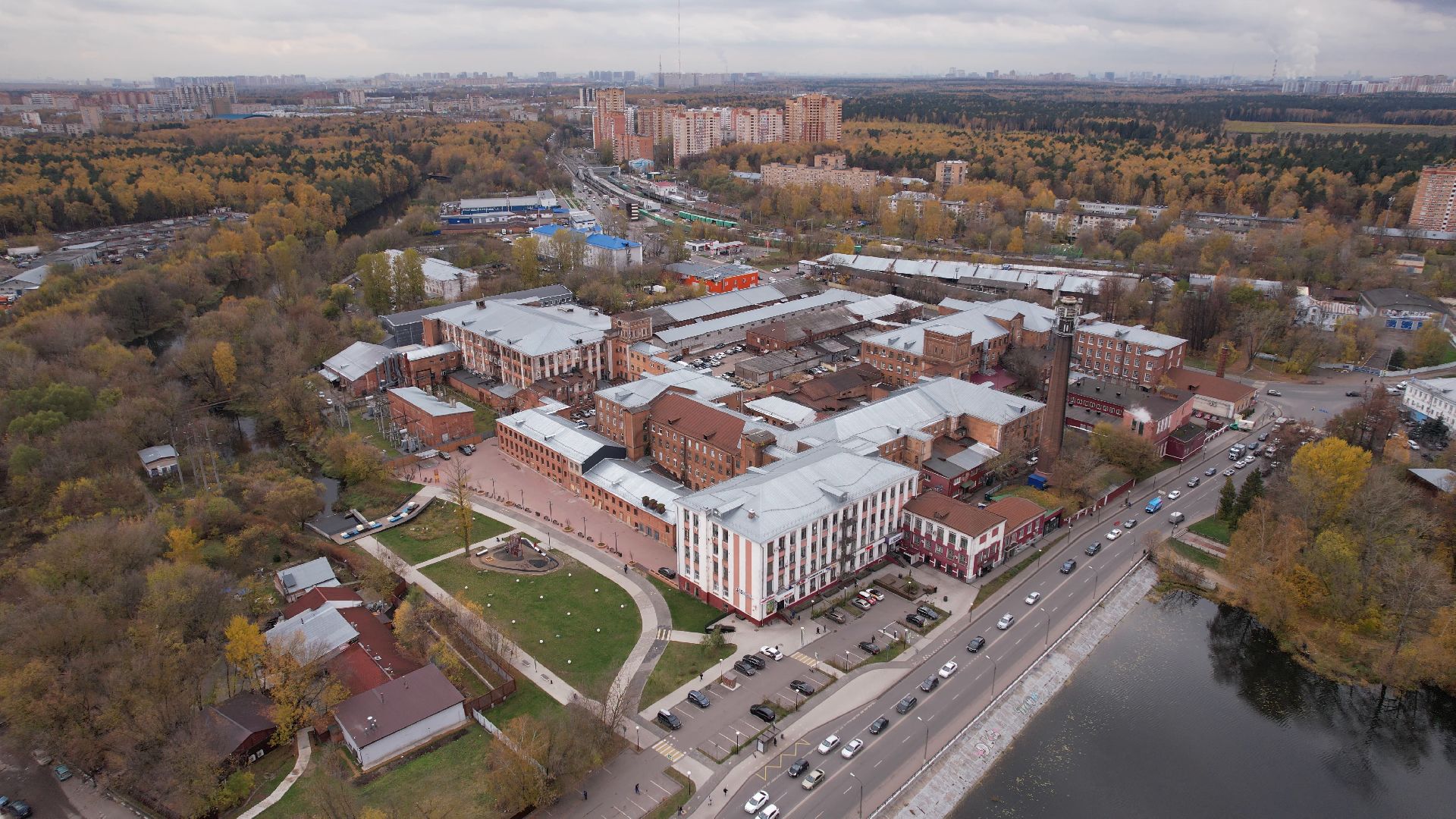 балашиха, фабрика, видео с коптера,