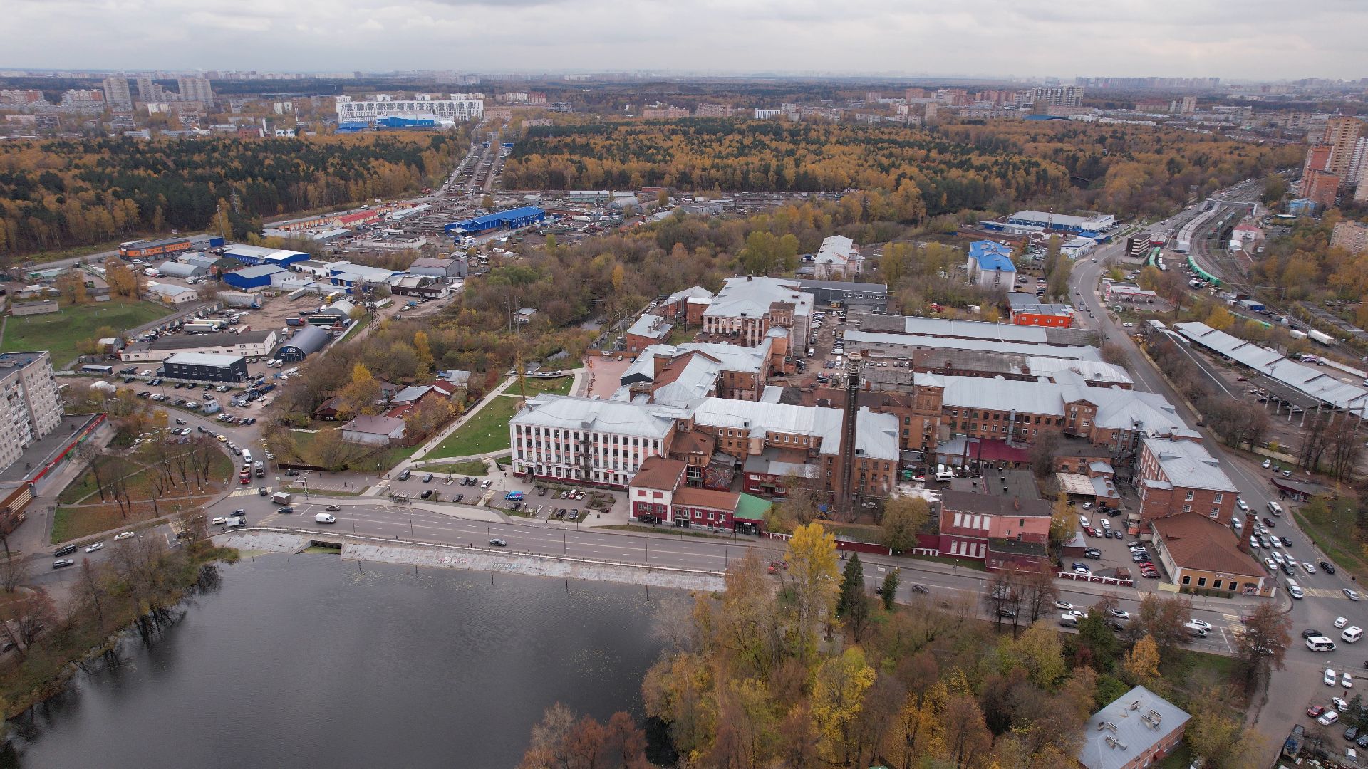 балашиха, фабрика, видео с коптера,