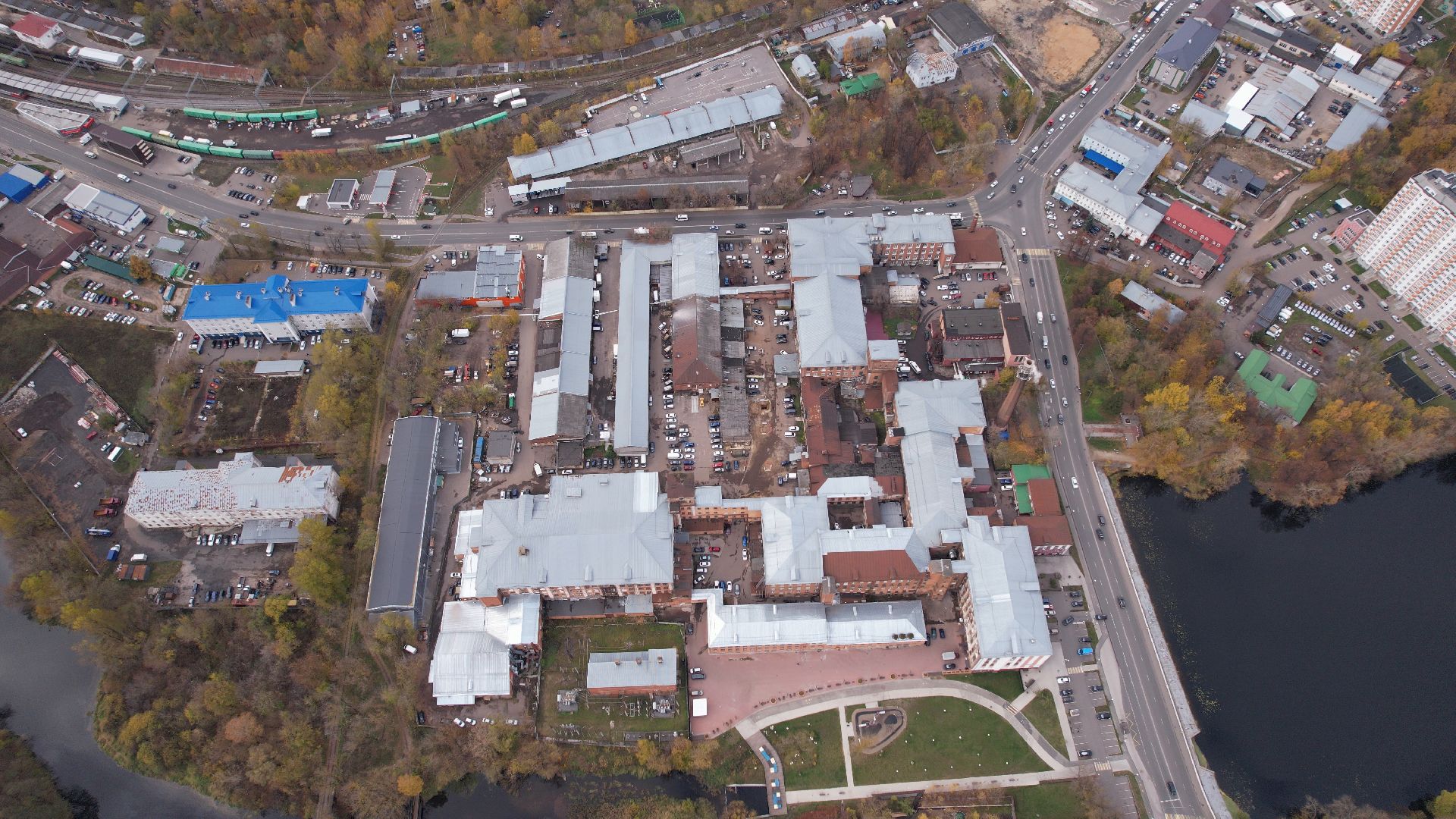 балашиха, фабрика, видео с коптера,