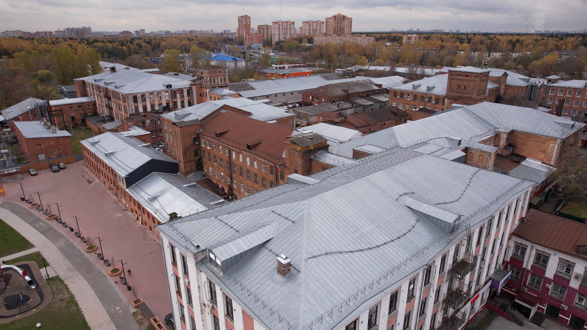 балашиха, фабрика, видео с коптера,