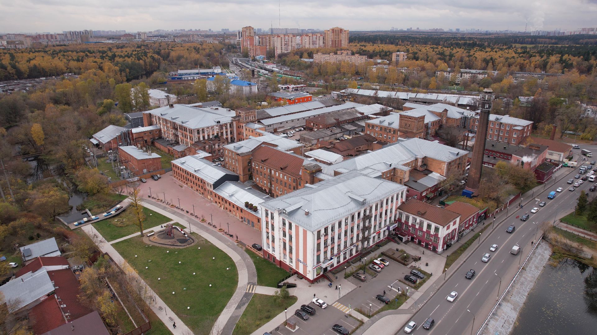 балашиха, фабрика, видео с коптера,