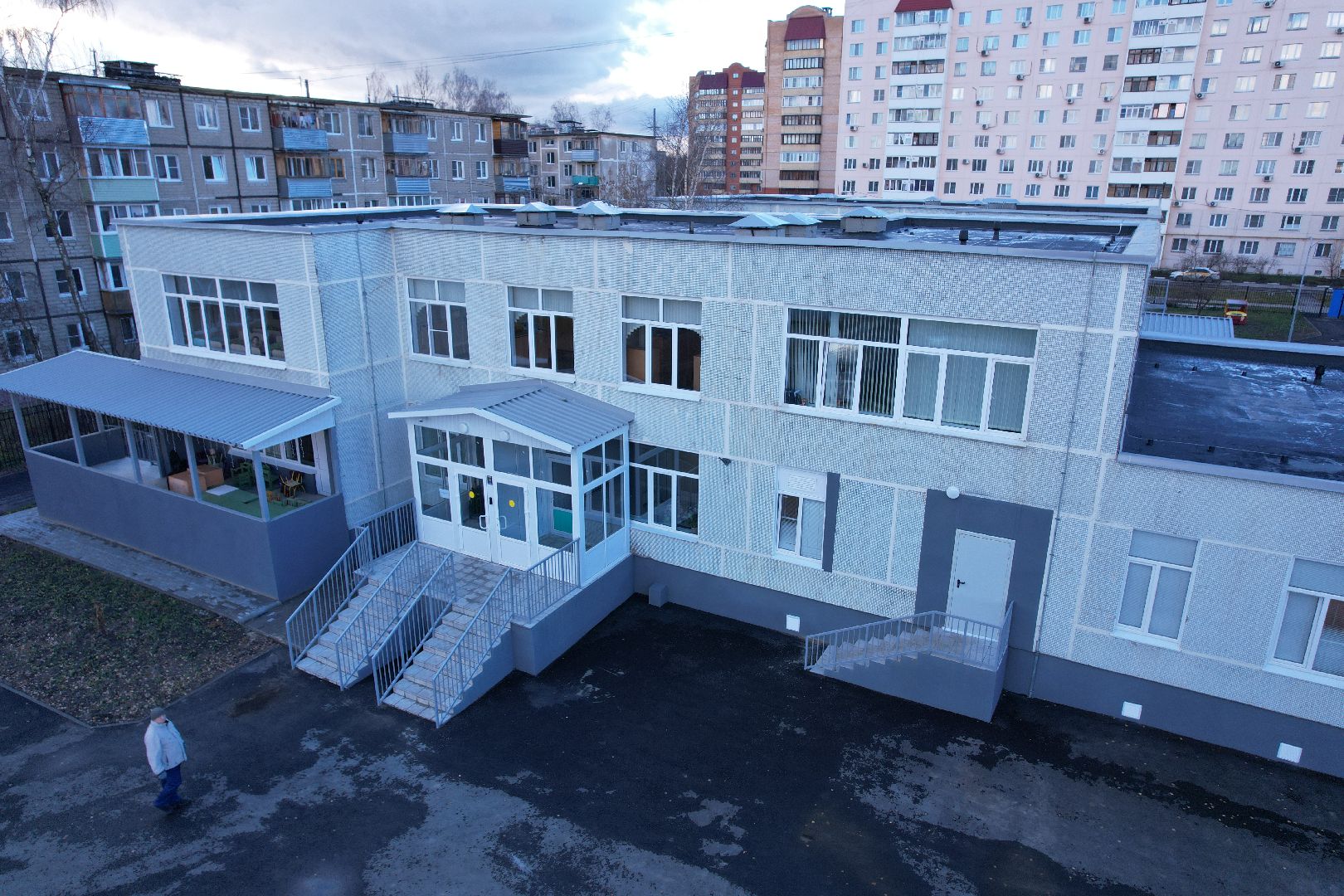 видео с коптера, школа, садик, серпухов,