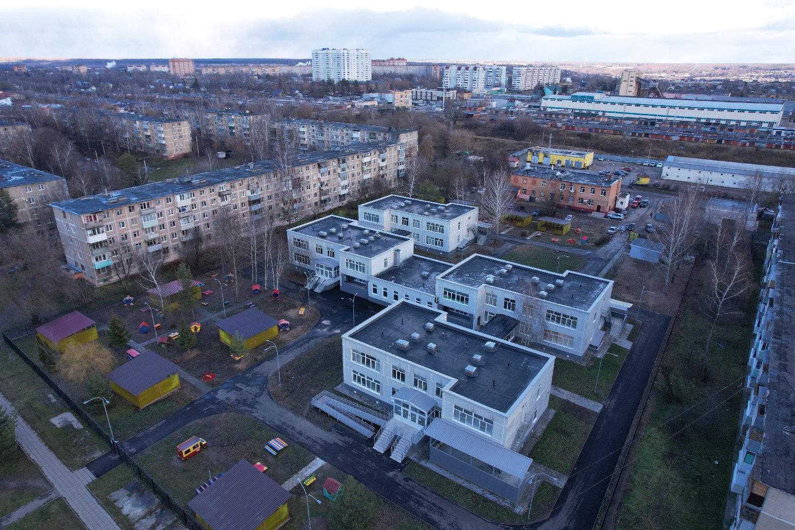 видео с коптера, школа, садик, серпухов,