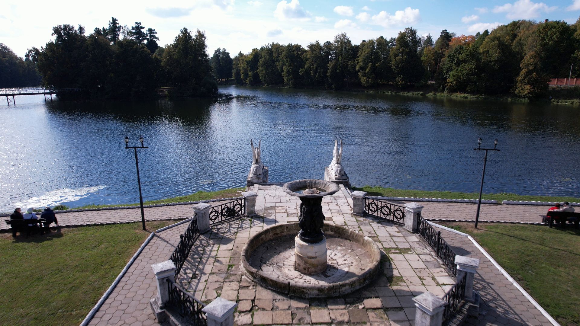 видео с коптера, марфино, усадьба,