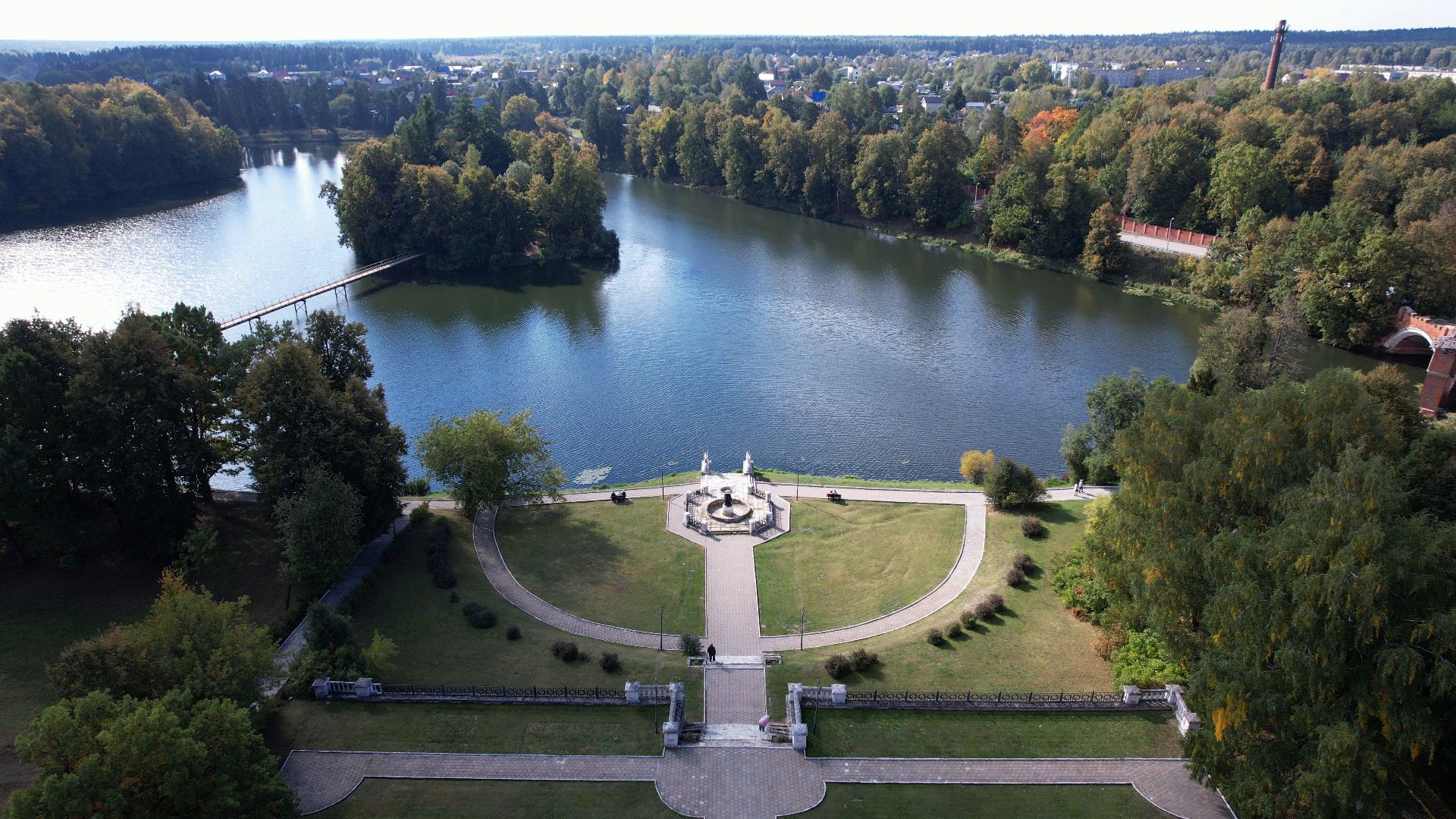 видео с коптера, марфино, усадьба,