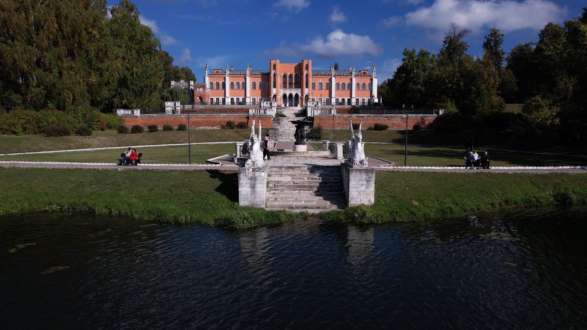 видео с коптера, марфино, усадьба,