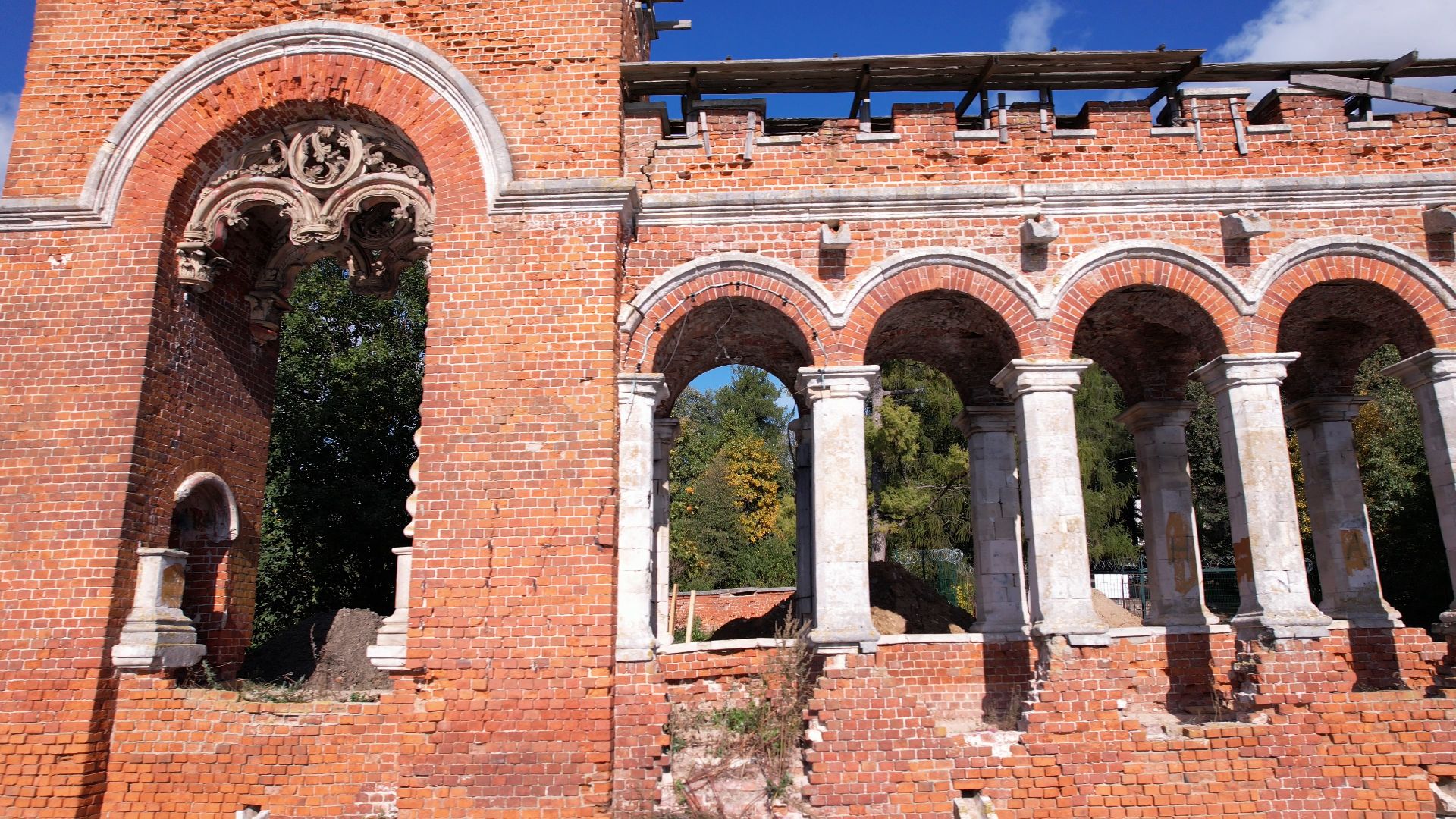 видео с коптера, марфино, усадьба,