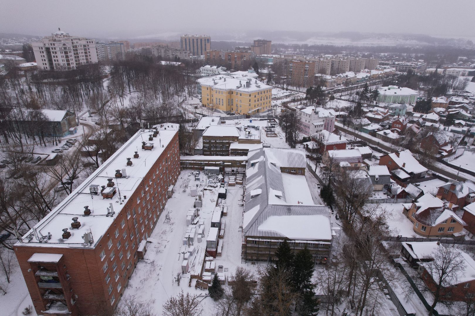 видео с коптера, техникум, дмитров,