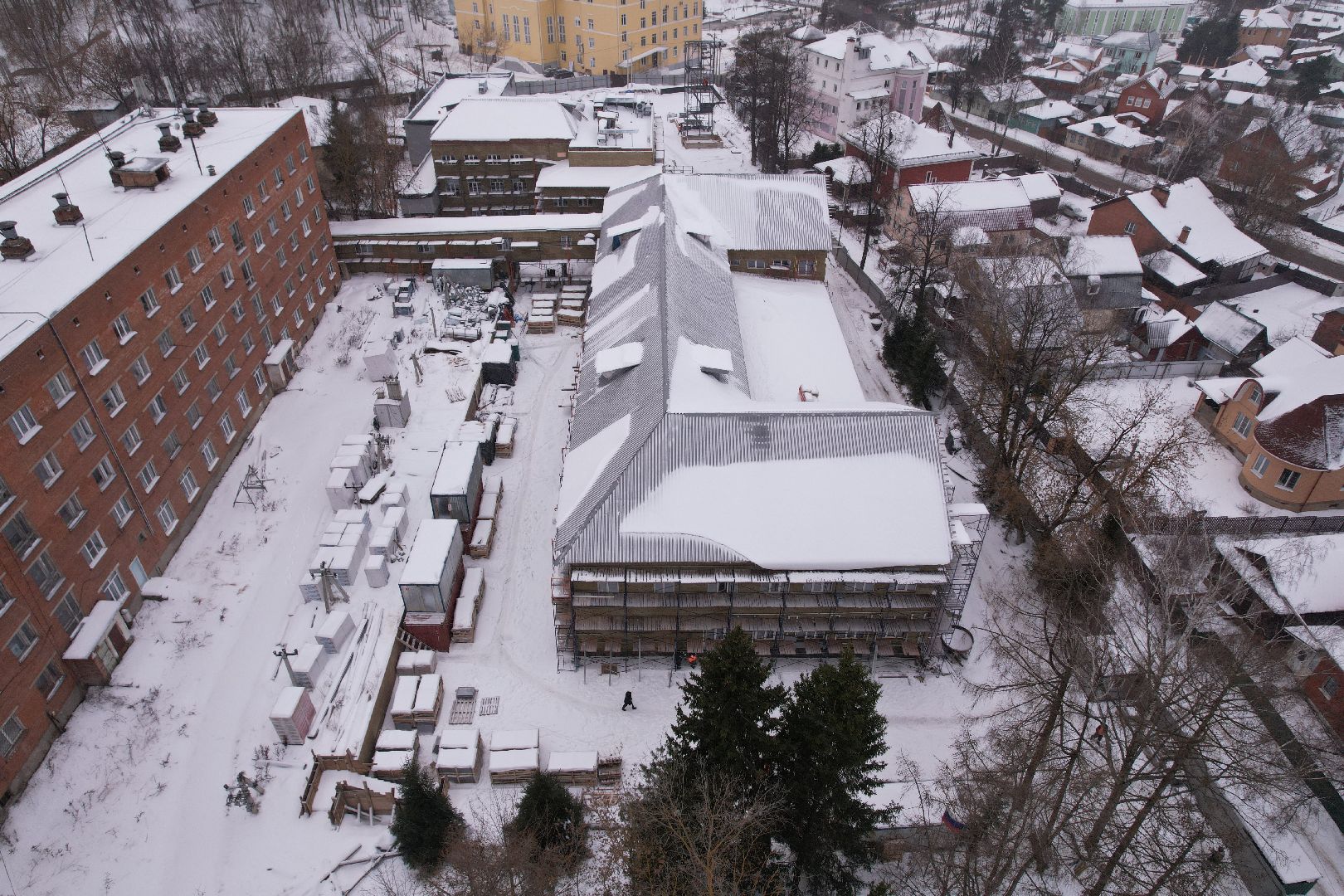 видео с коптера, техникум, дмитров,