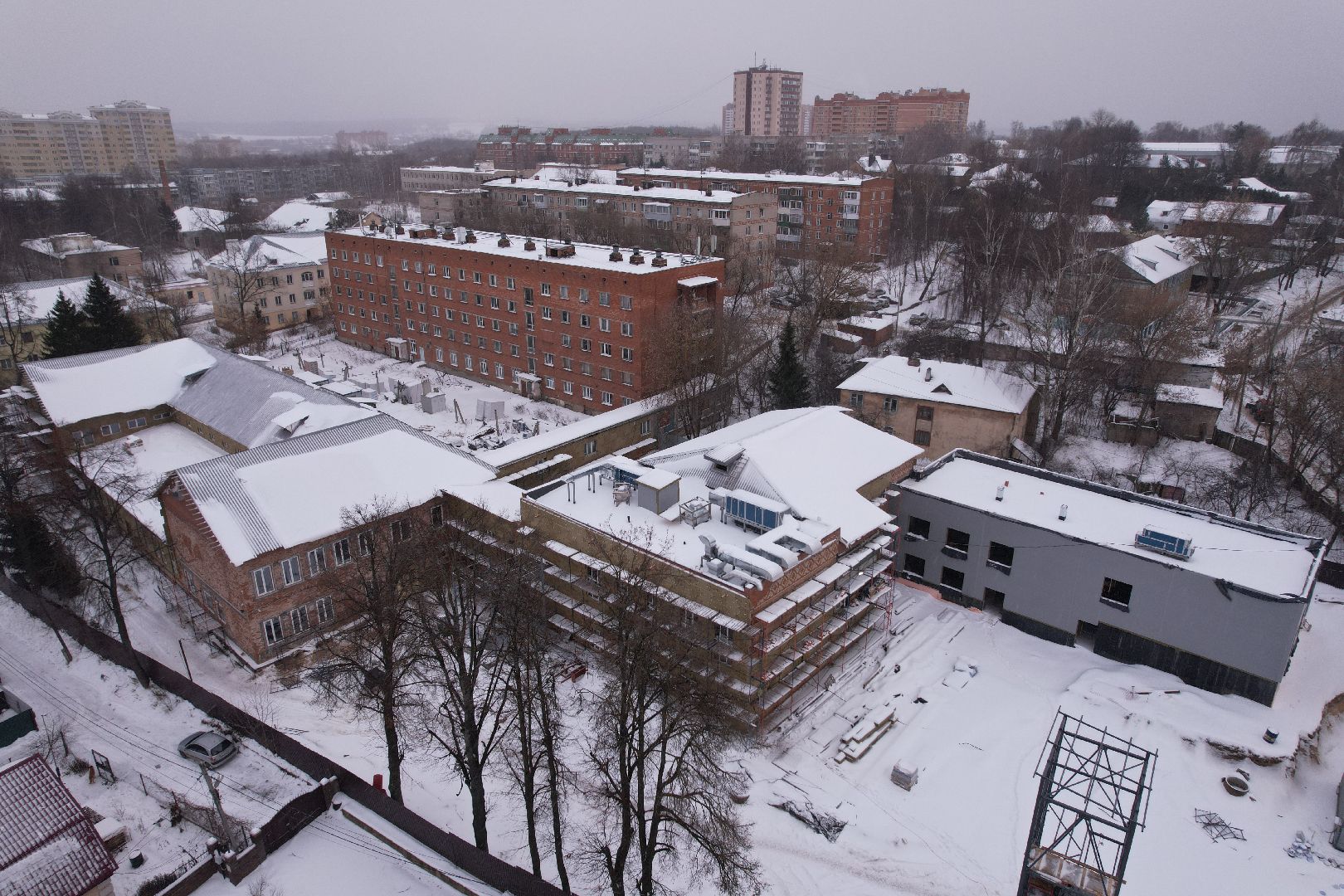 видео с коптера, техникум, дмитров,
