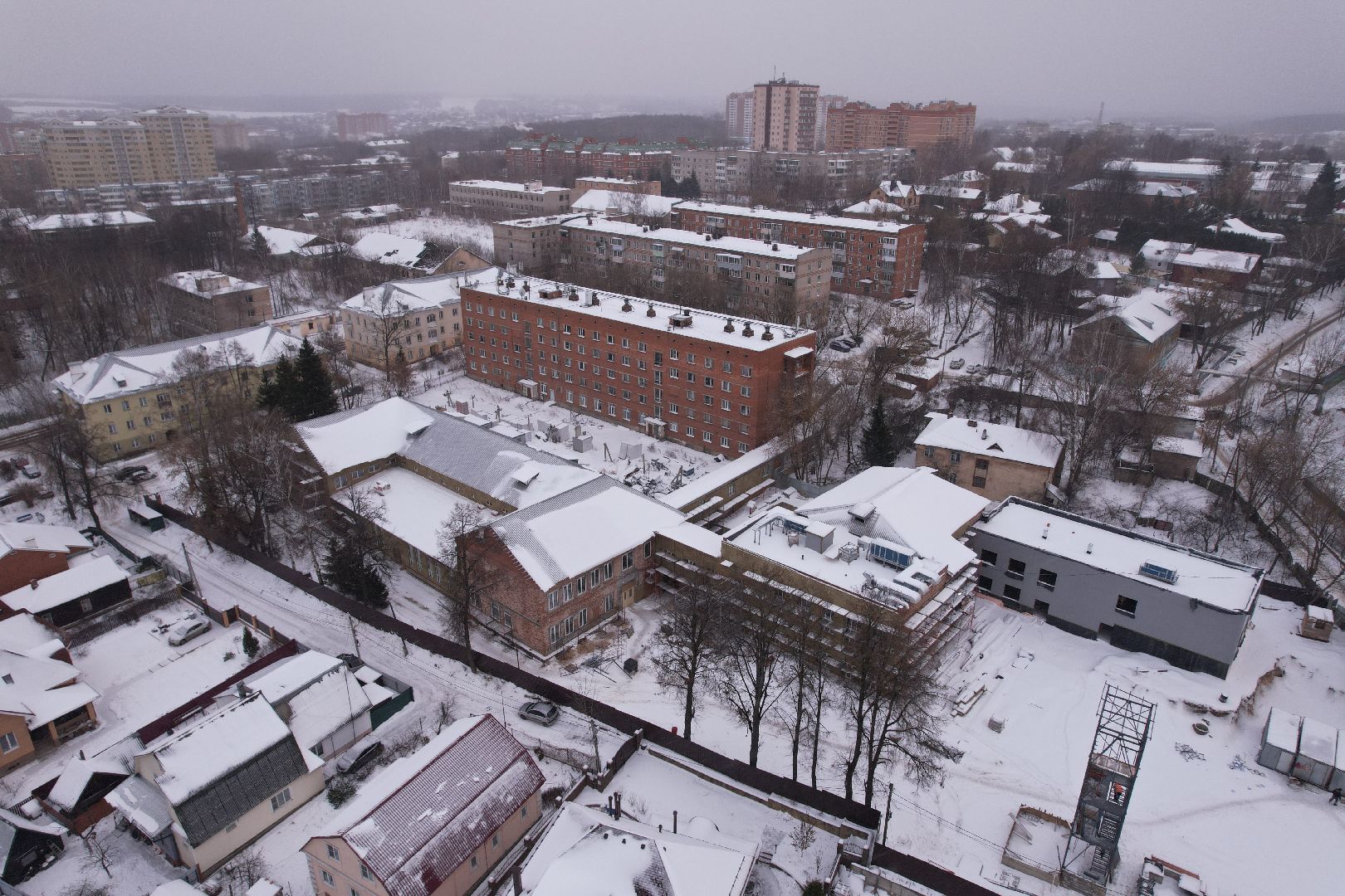 видео с коптера, техникум, дмитров,