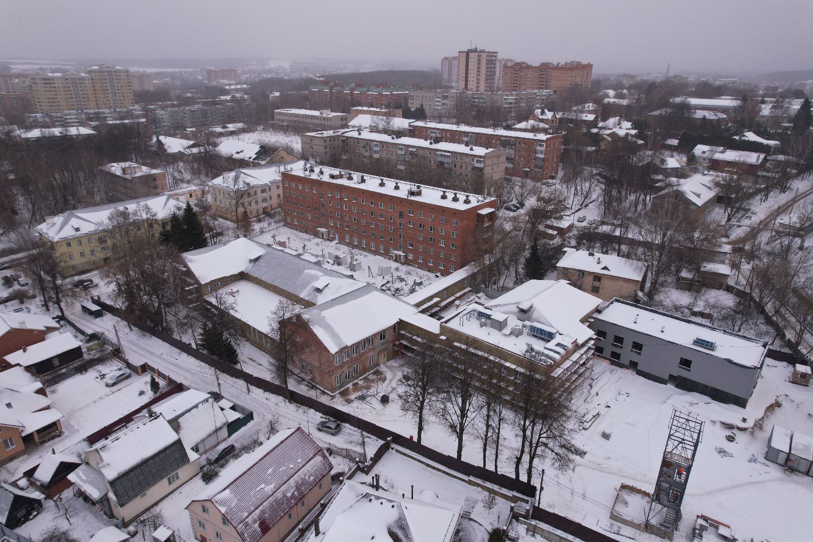 видео с коптера, техникум, дмитров,