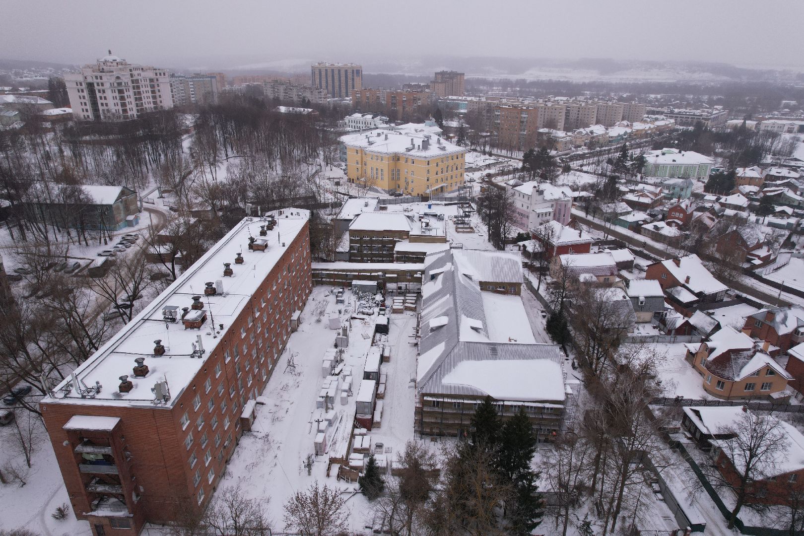 видео с коптера, техникум, дмитров,