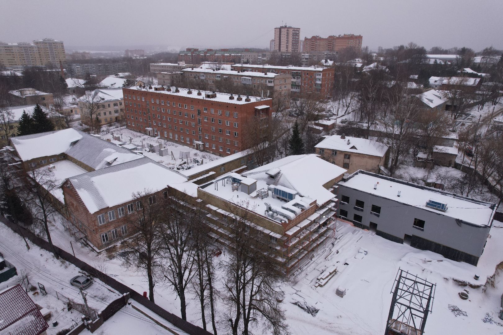 видео с коптера, техникум, дмитров,