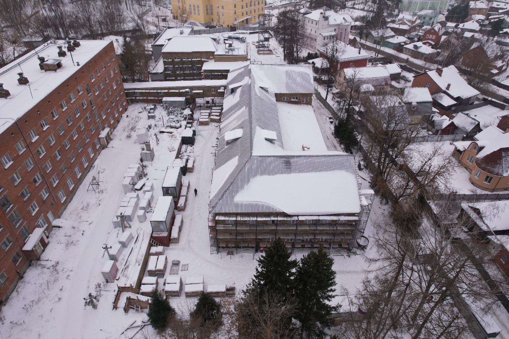 видео с коптера, техникум, дмитров,