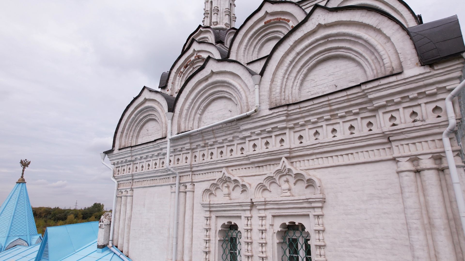 видео с коптера, храм,