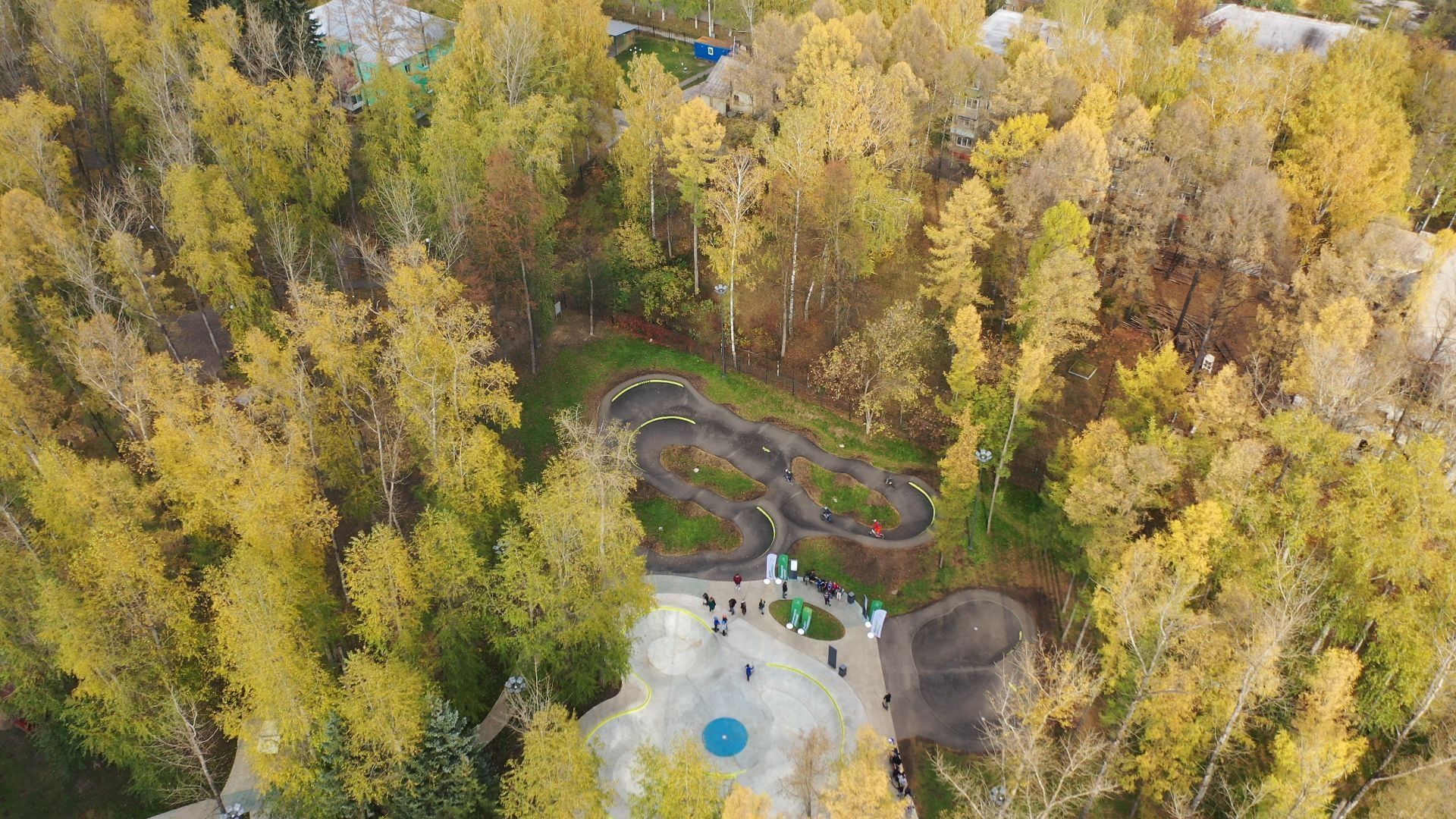 видео с коптера, парк, москворецкий,