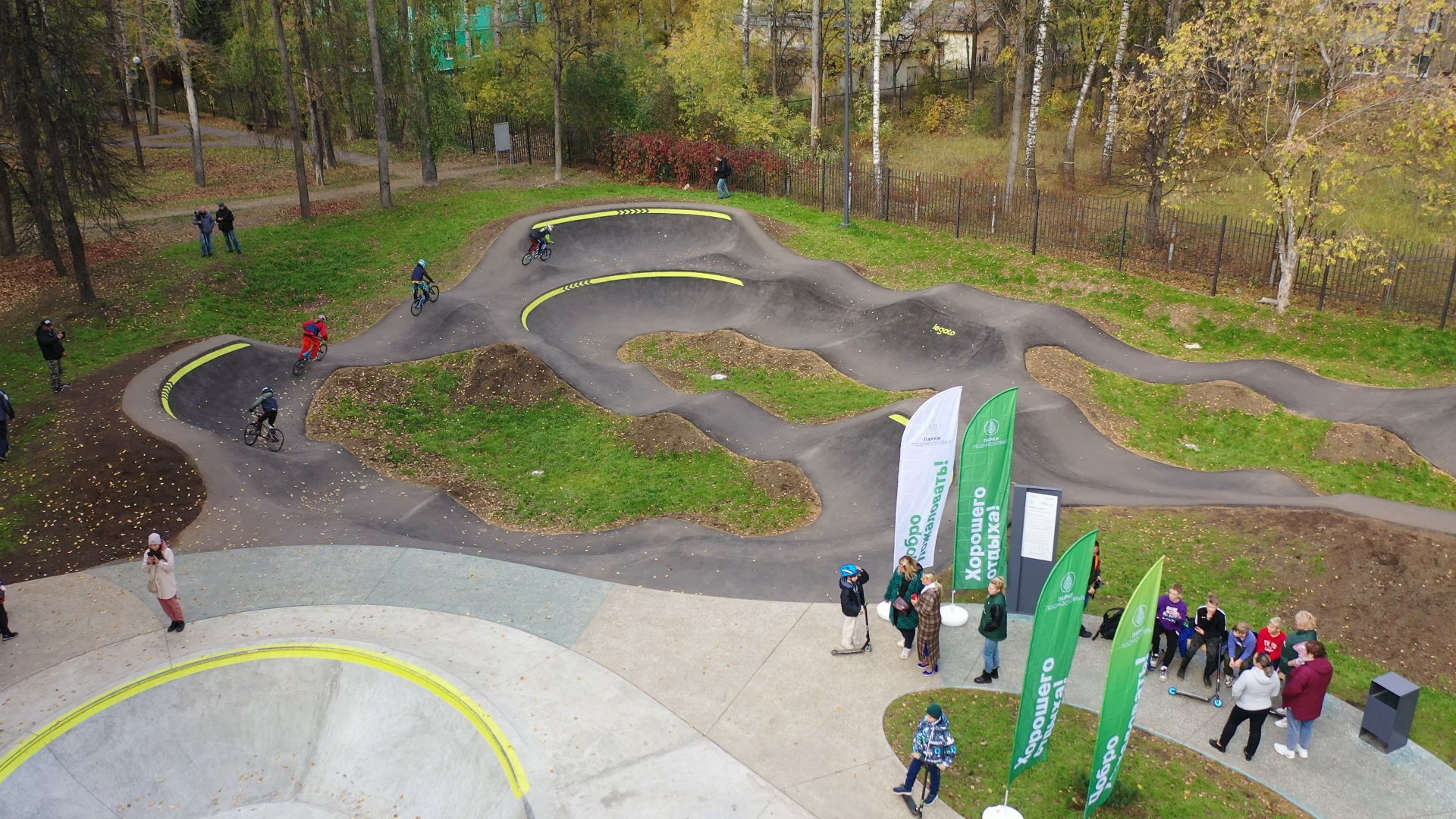 видео с коптера, парк, москворецкий,