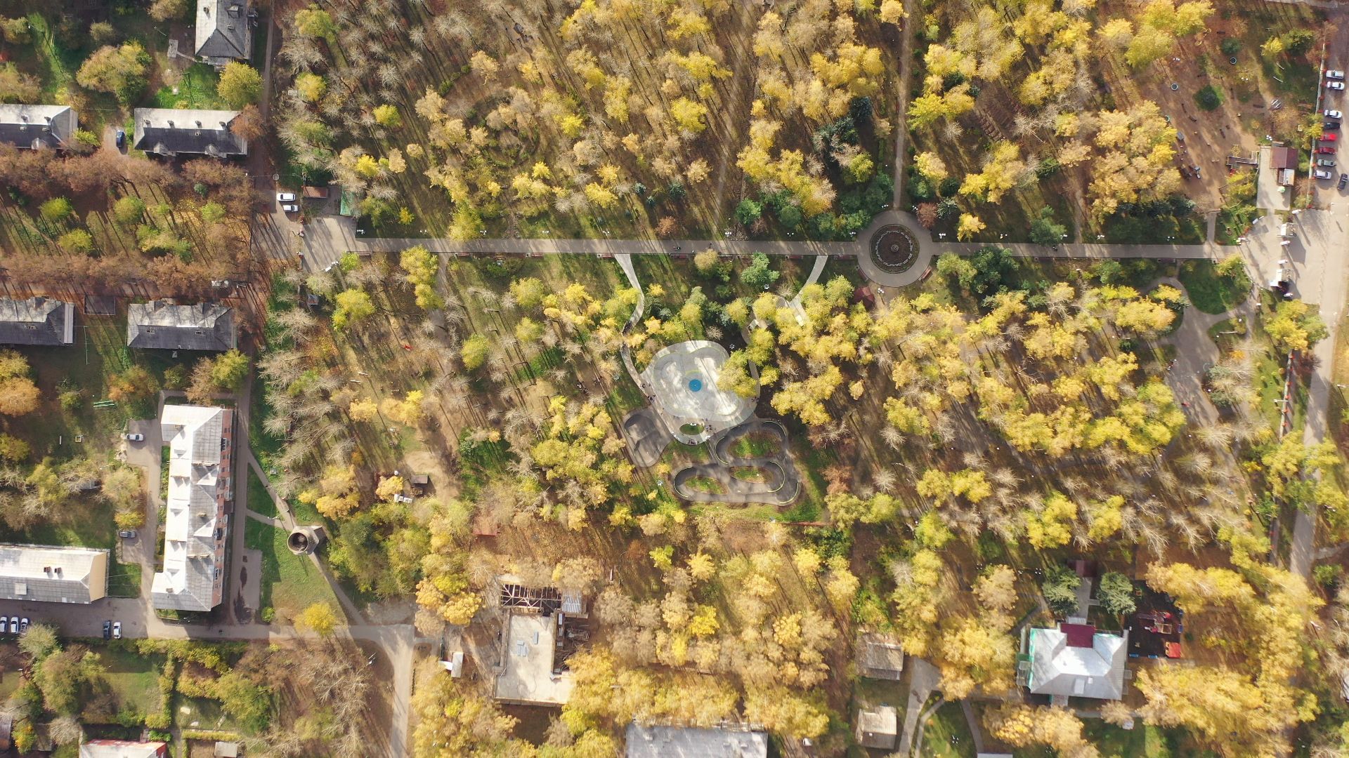 видео с коптера, парк, москворецкий,