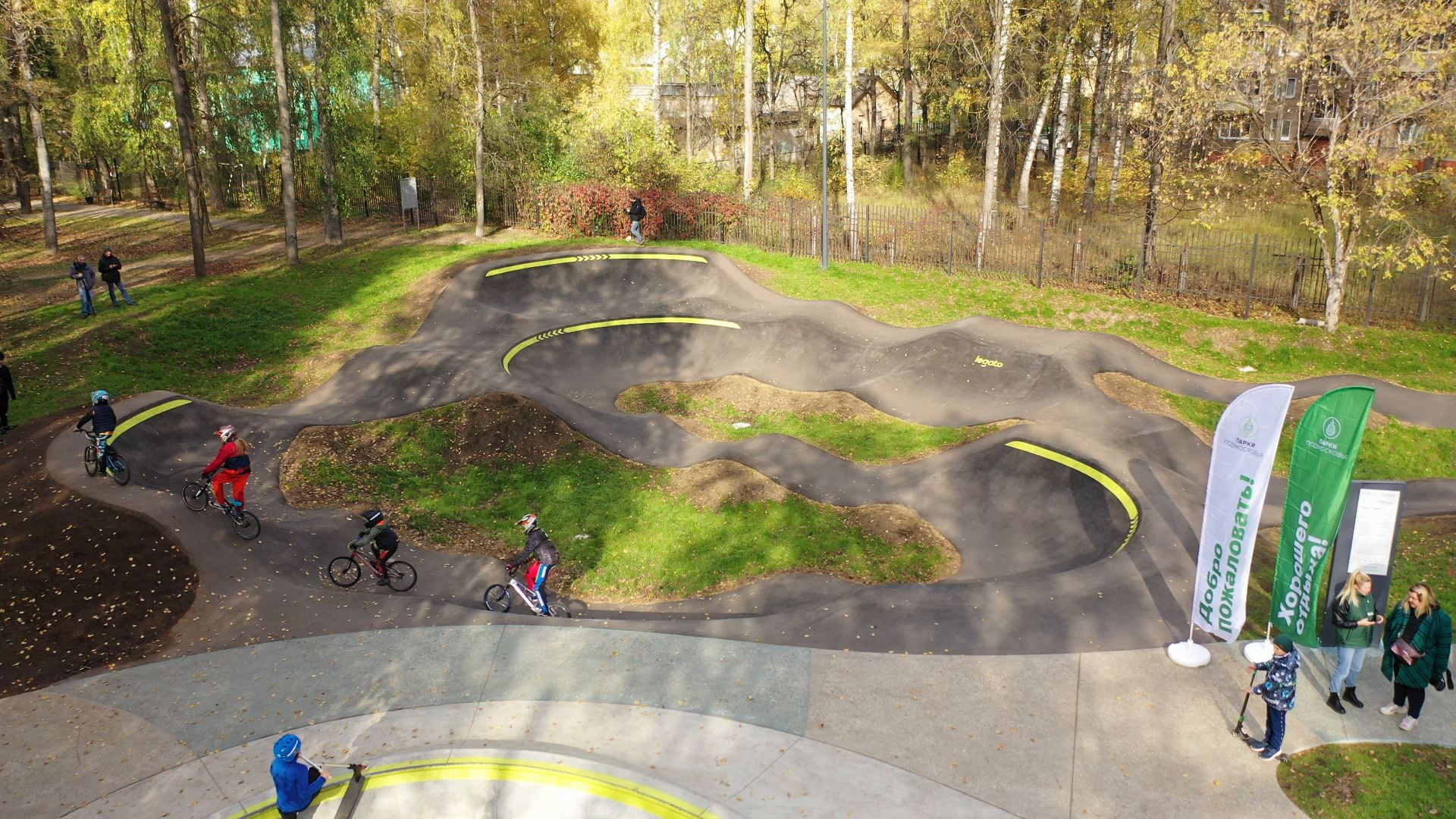 видео с коптера, парк, москворецкий,