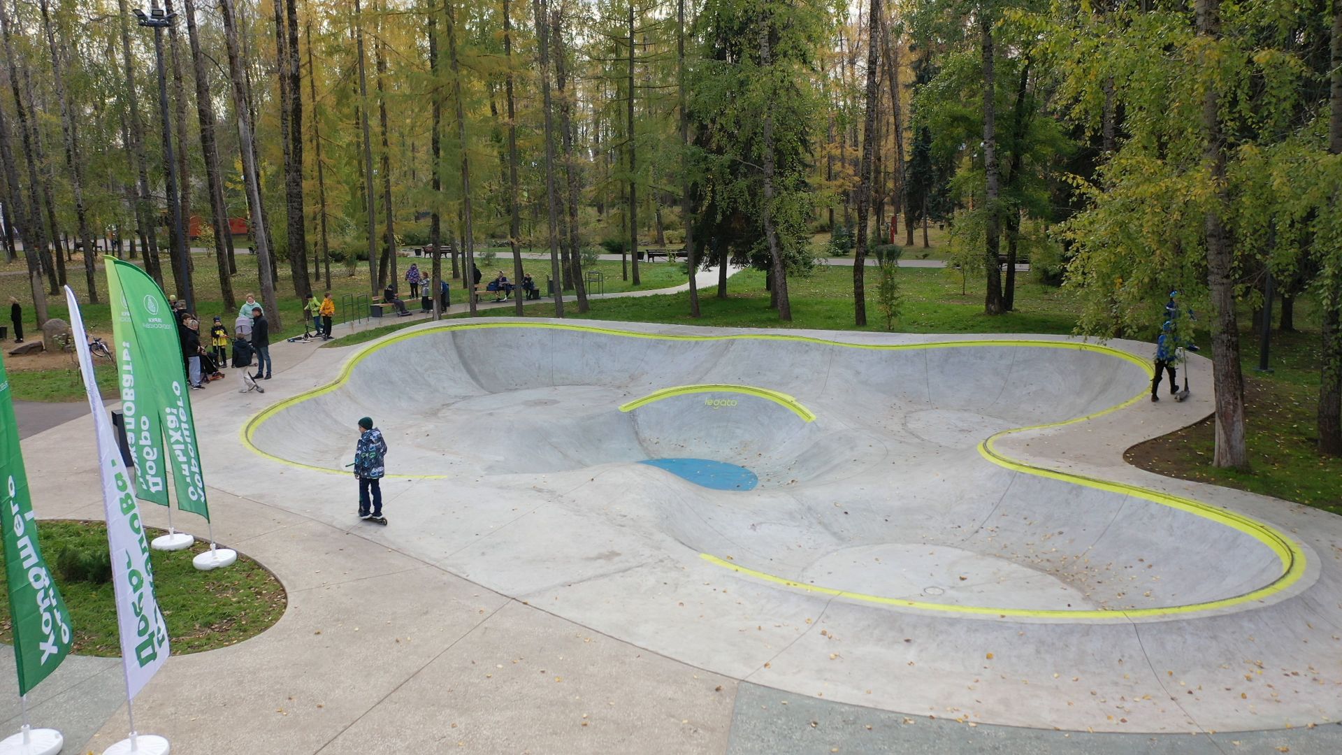 видео с коптера, парк, москворецкий,