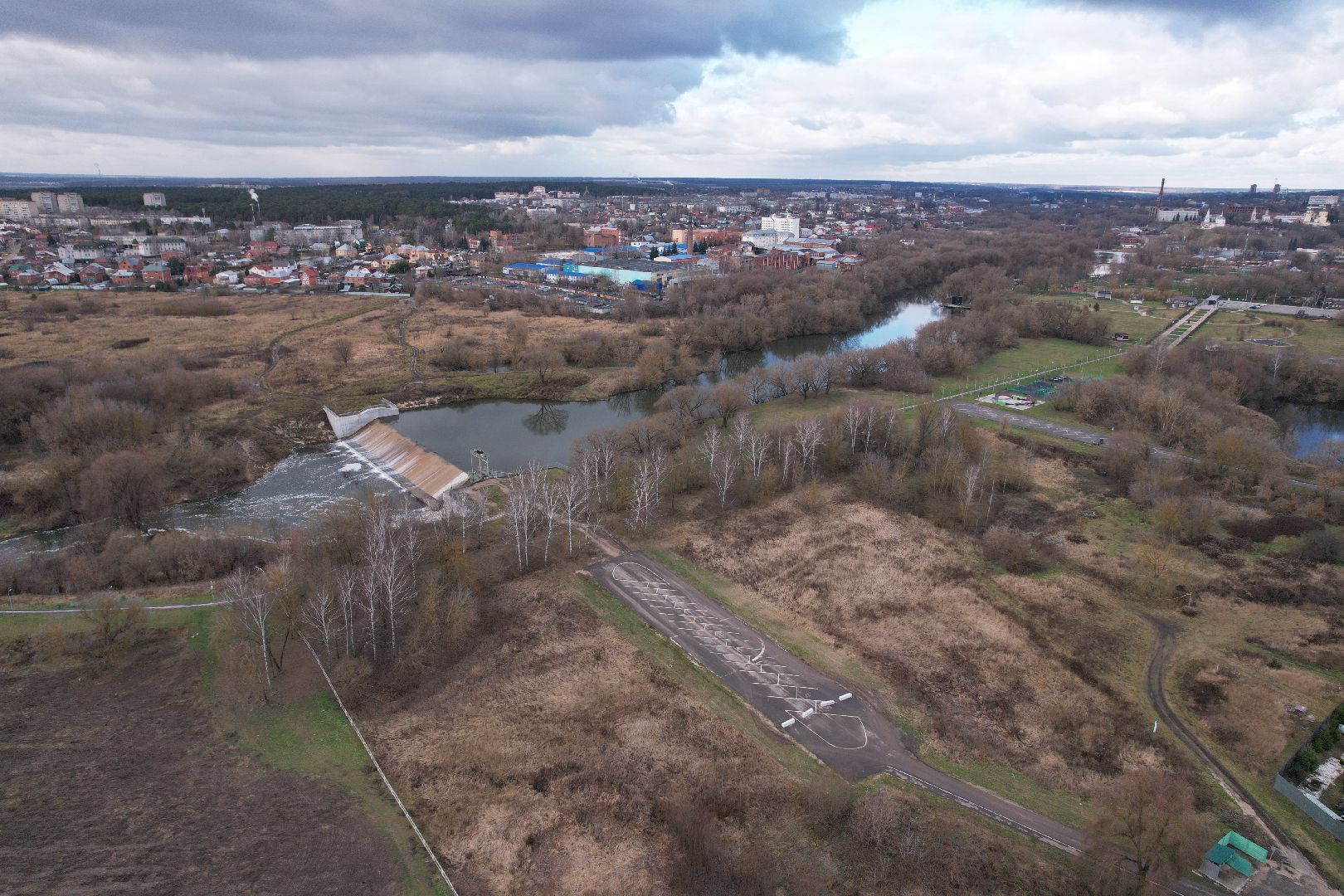 видео с коптера, парк, принарский,