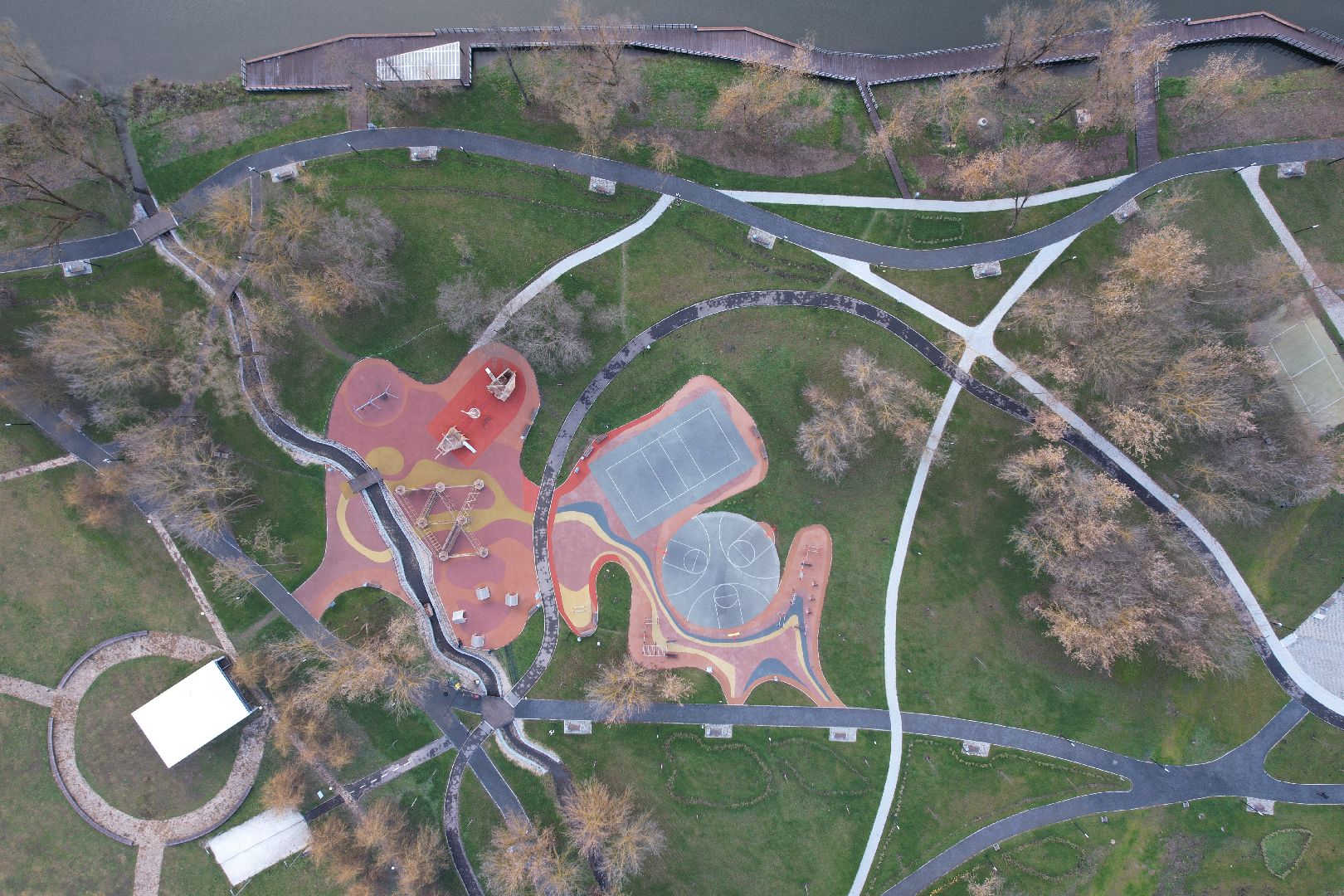 видео с коптера, парк, принарский,