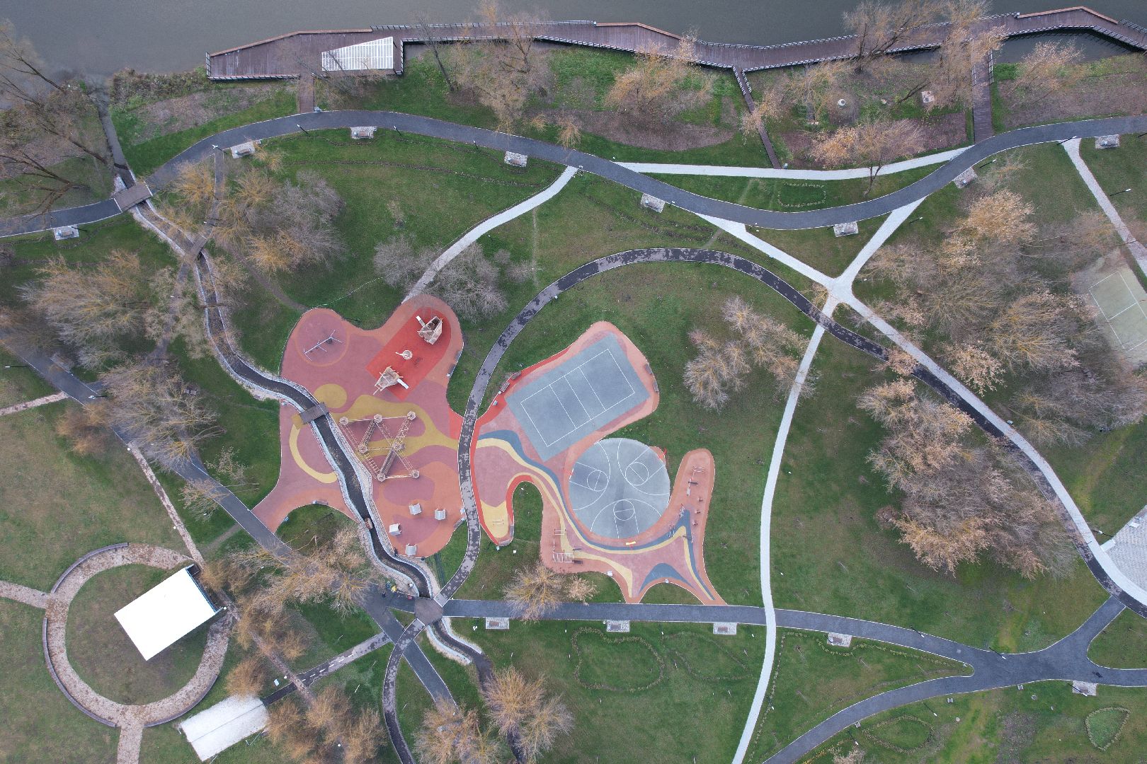 видео с коптера, парк, принарский,