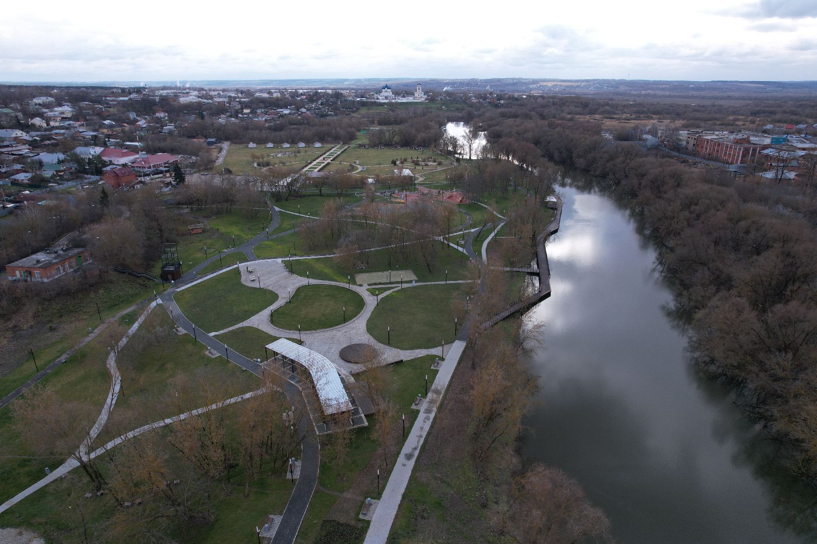 видео с коптера, парк, принарский,