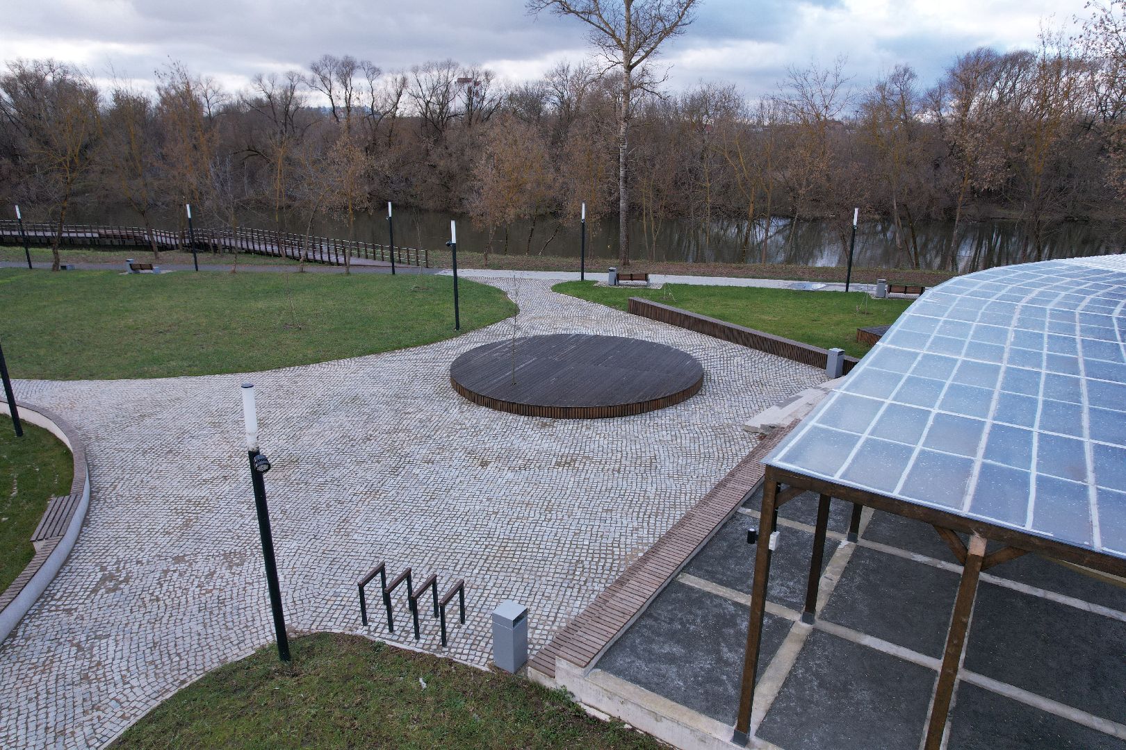 видео с коптера, парк, принарский,
