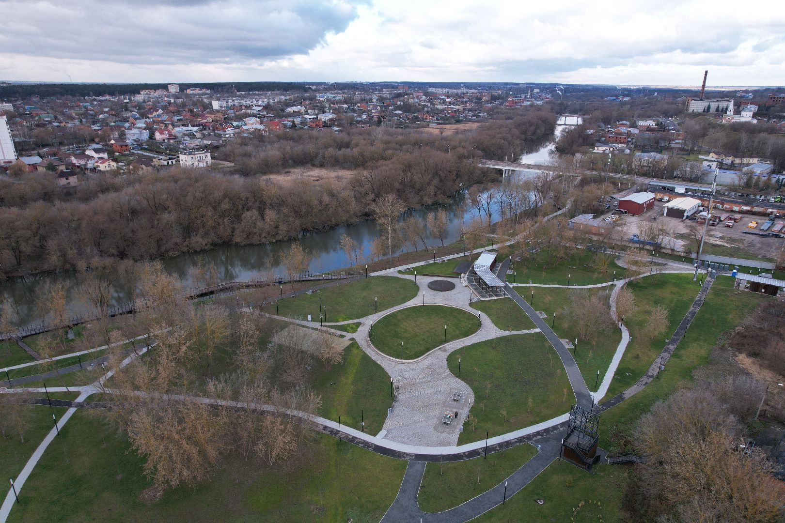 видео с коптера, парк, принарский,