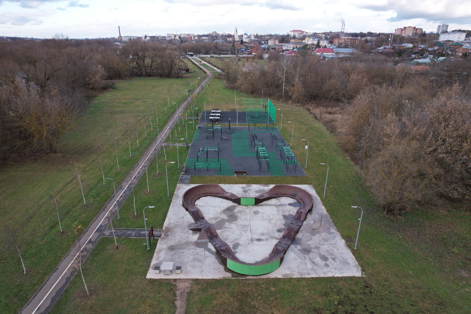видео с коптера, парк, принарский,